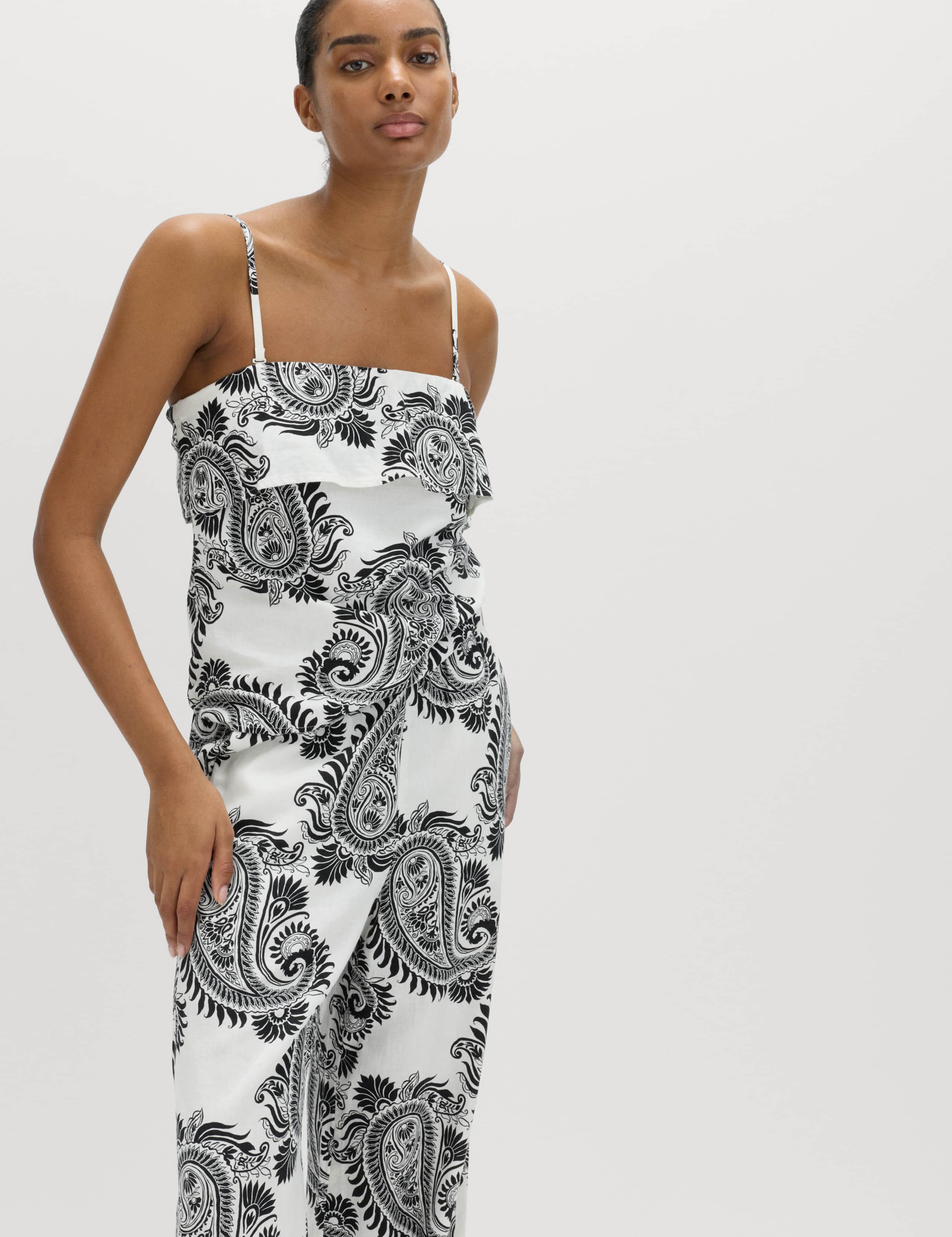 Linen Rich Printed Cami Top 4 of 4