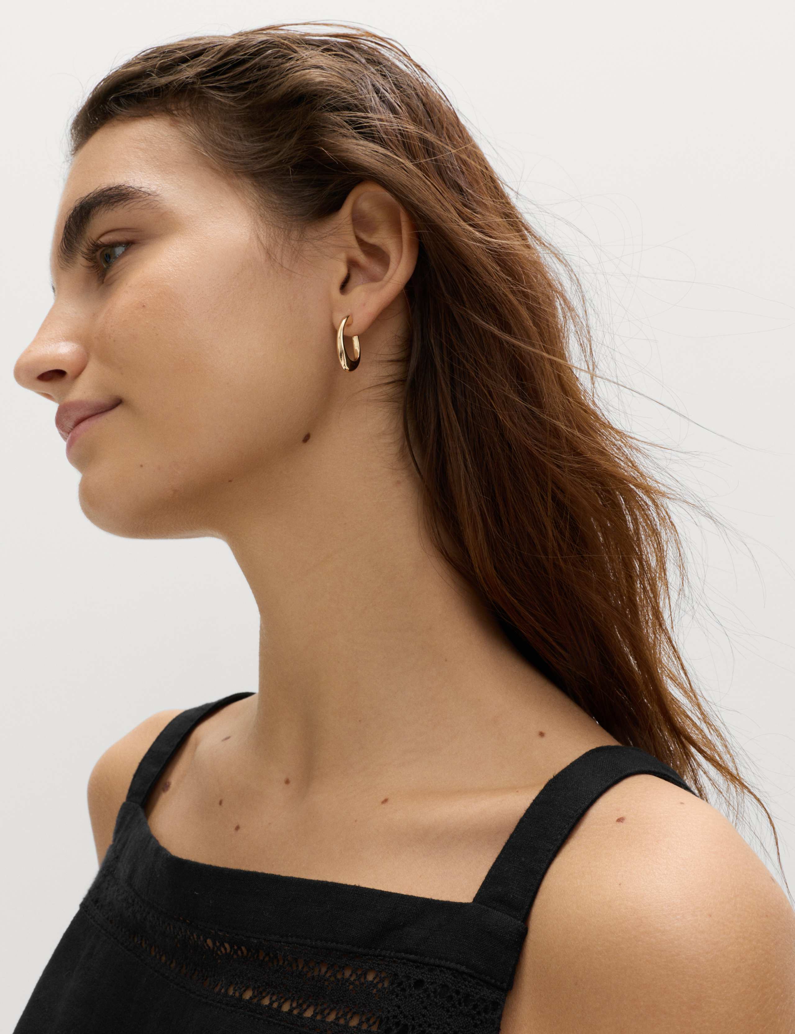 Linen Rich Square Neck Lace Insert Top 3 of 5