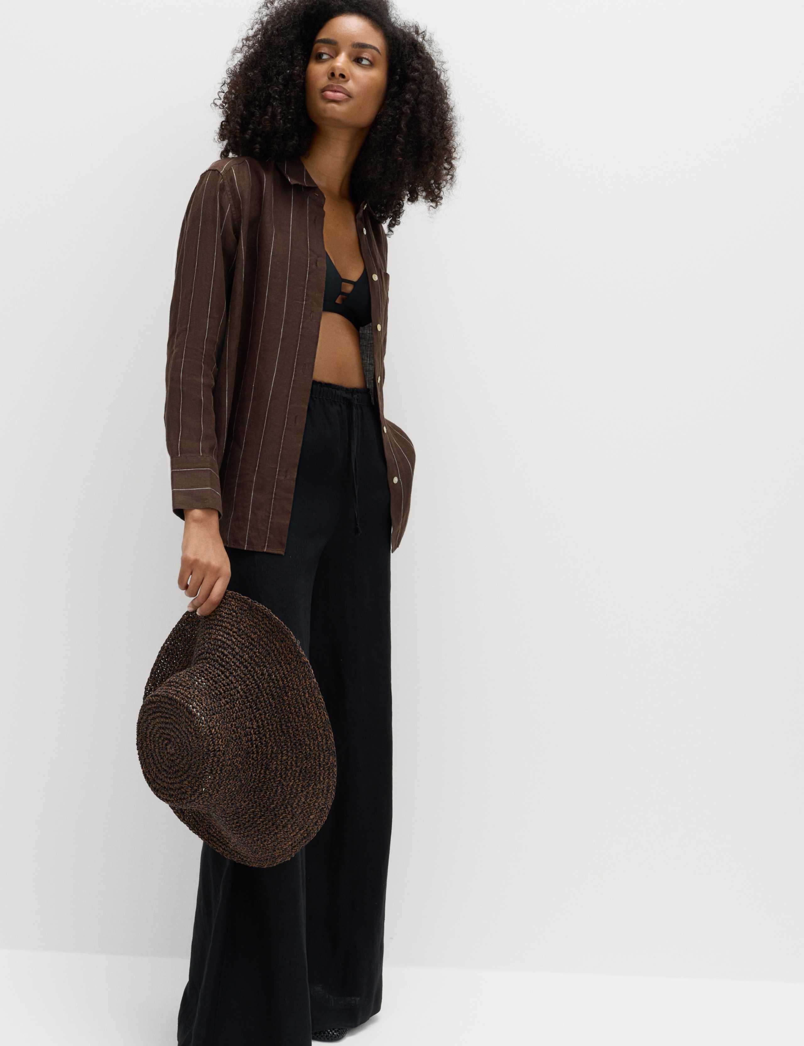 Pure Linen Striped Shirt 4 of 5