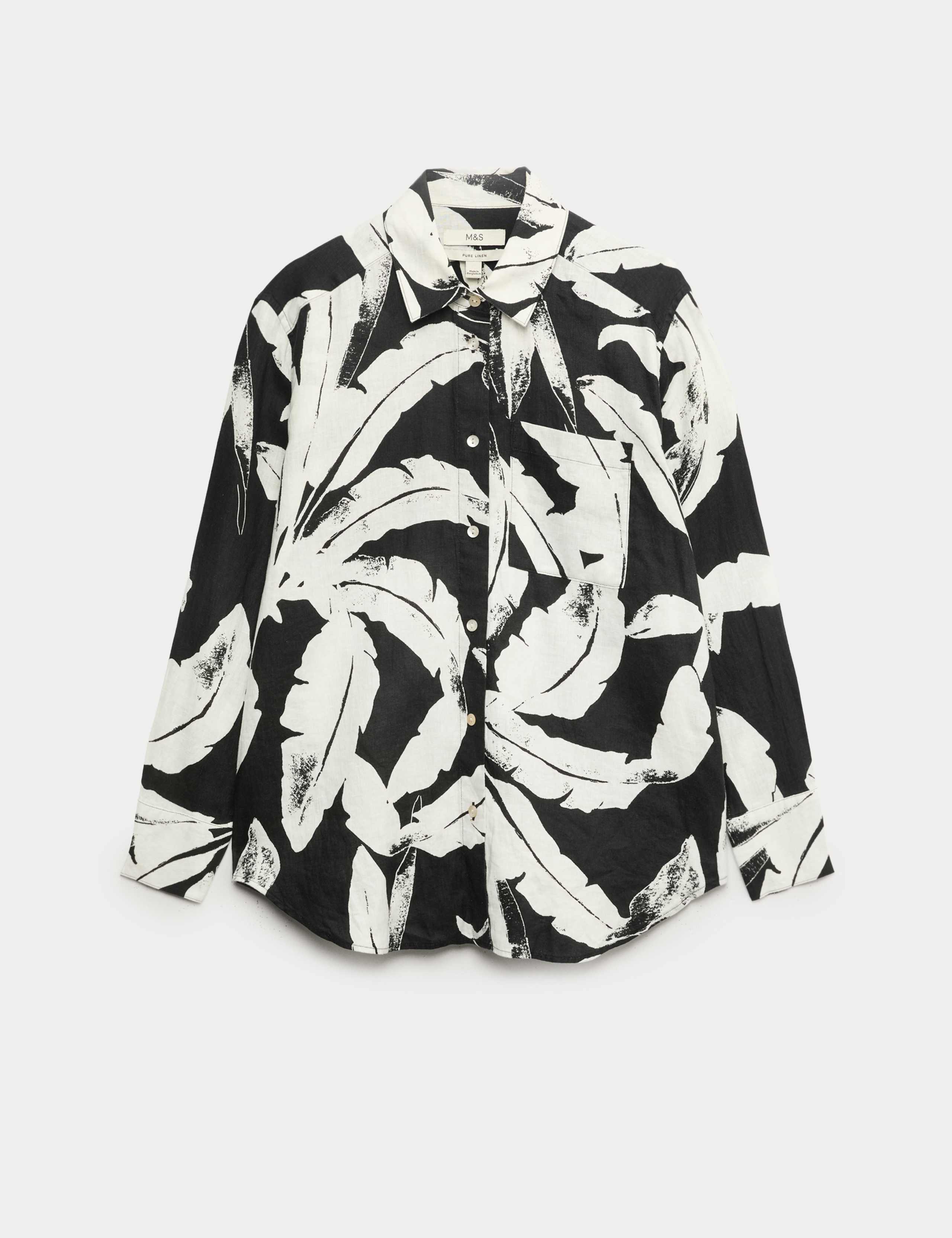 Pure Linen Printed Collared Shirt 2 of 6