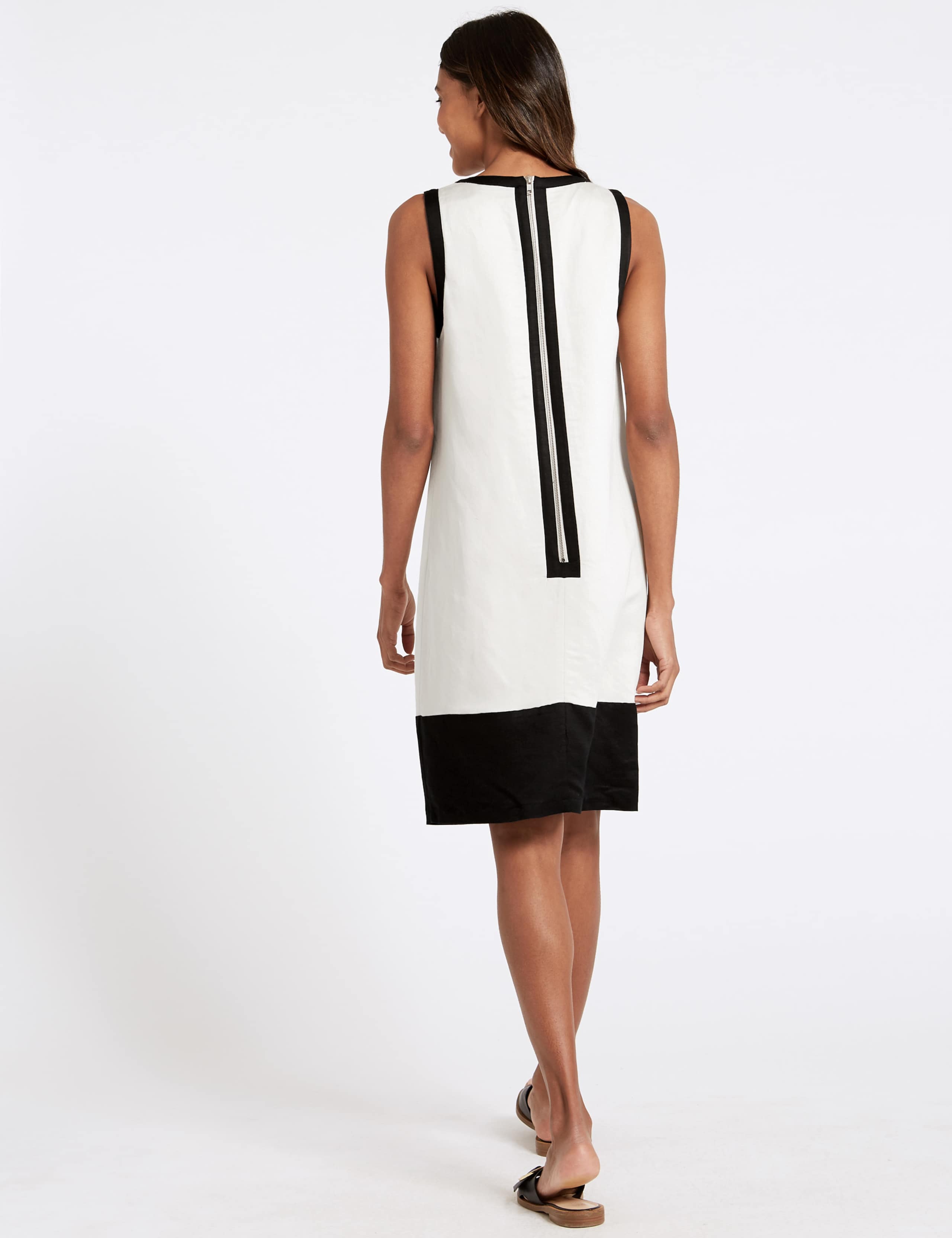 Linen Rich Colour Block Tunic Dress 4 of 4