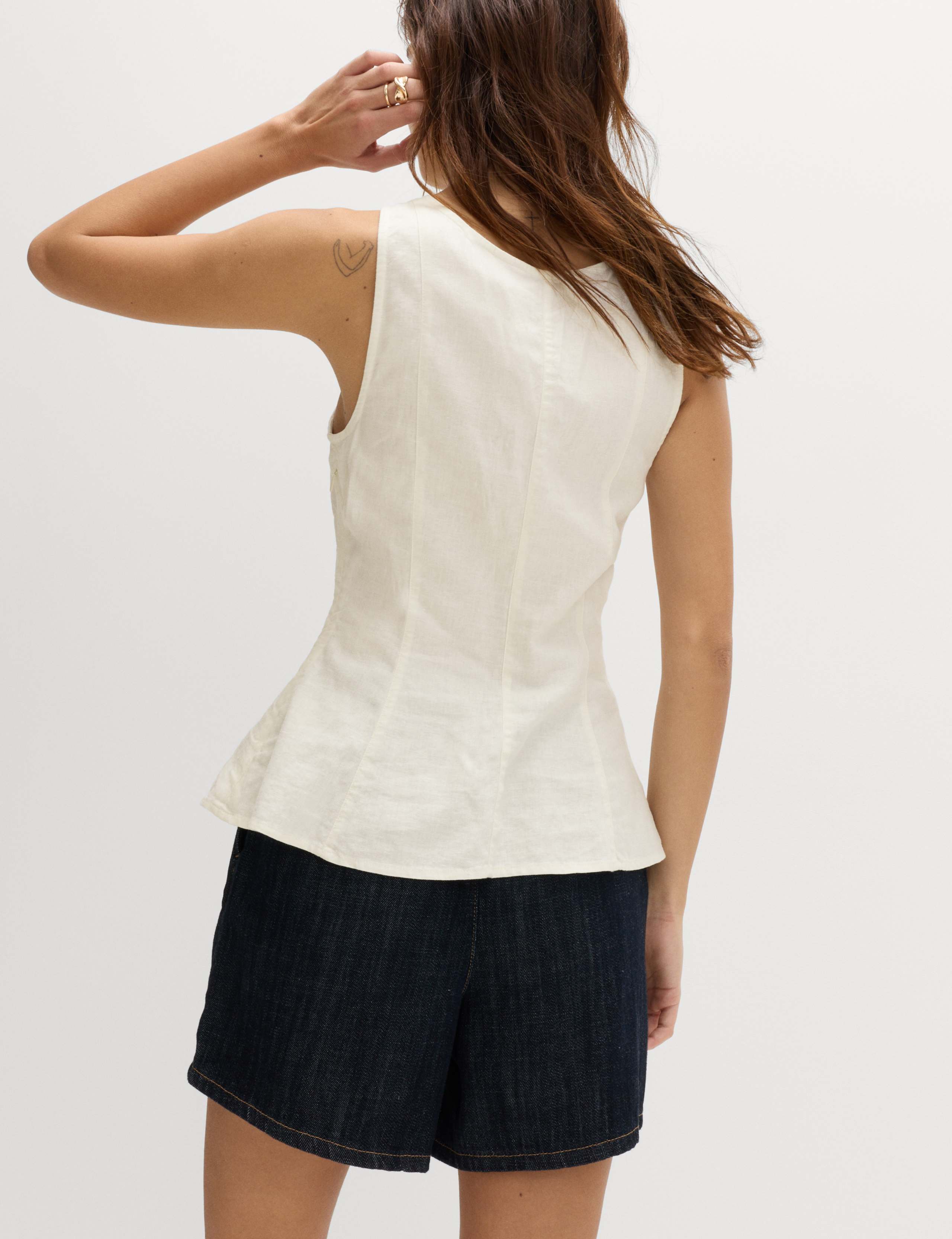 Linen Rich Vest Top 5 of 5
