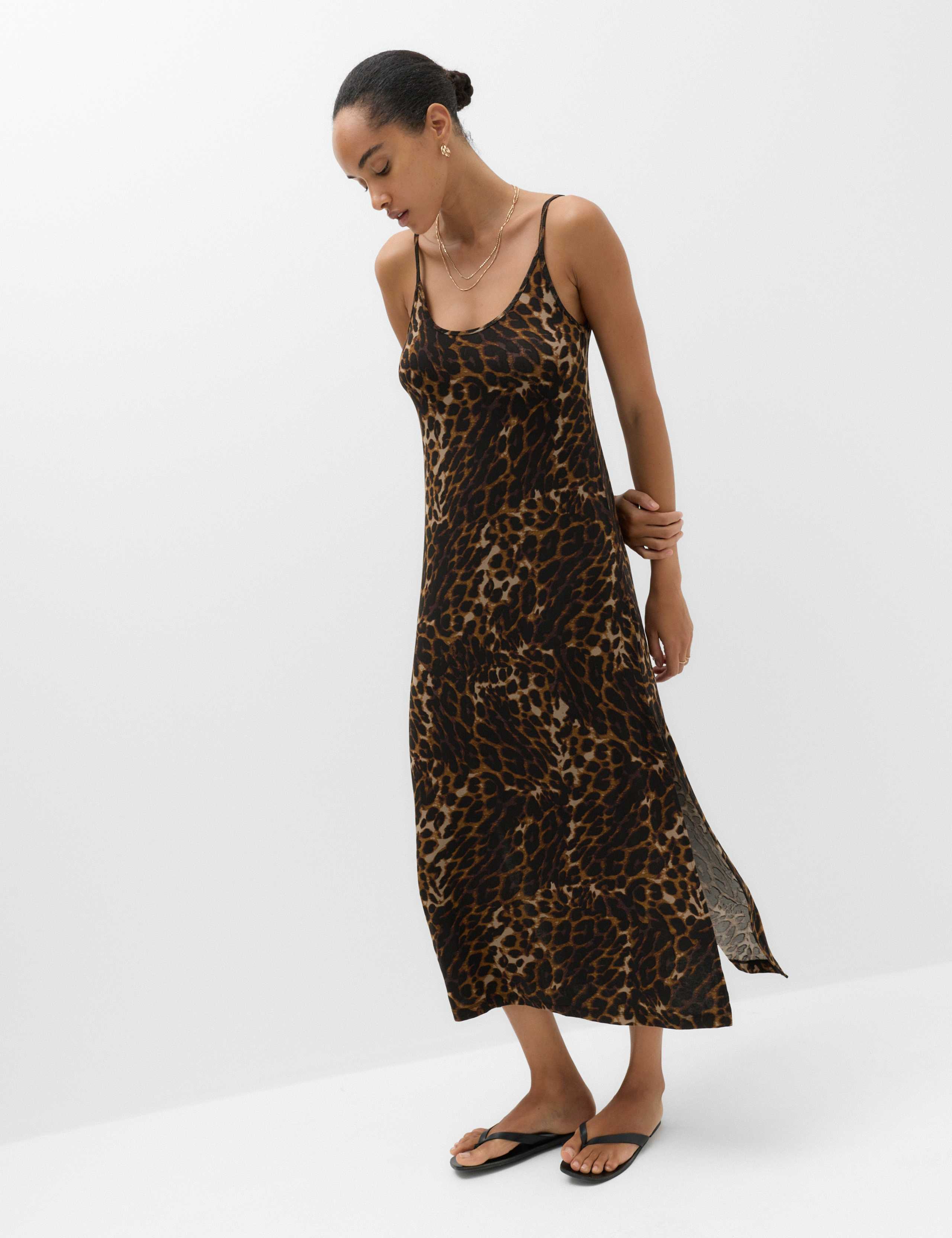 Printed Jersey Midaxi Beach Dress 6 of 6
