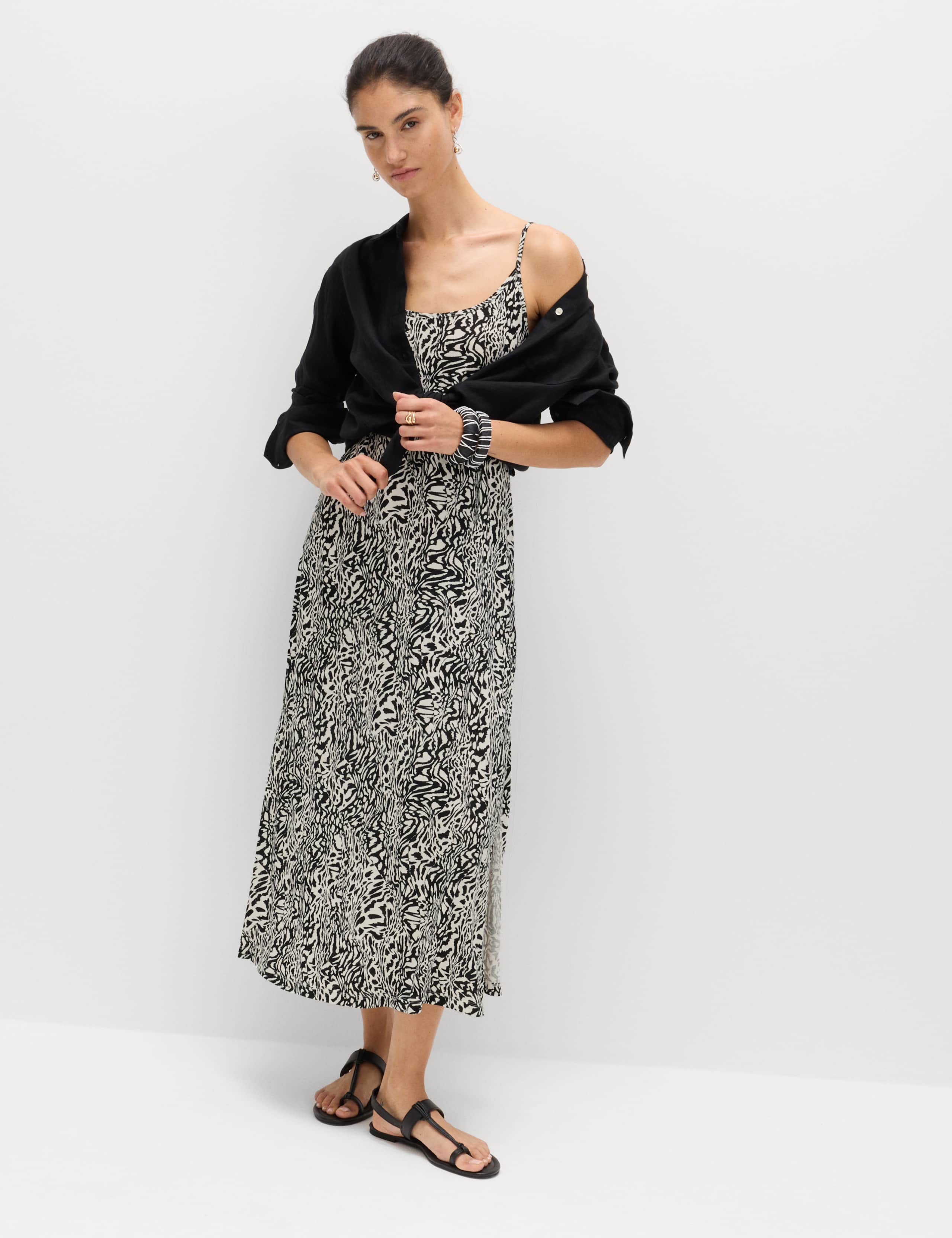 Printed Jersey Midaxi Beach Dress 6 of 7