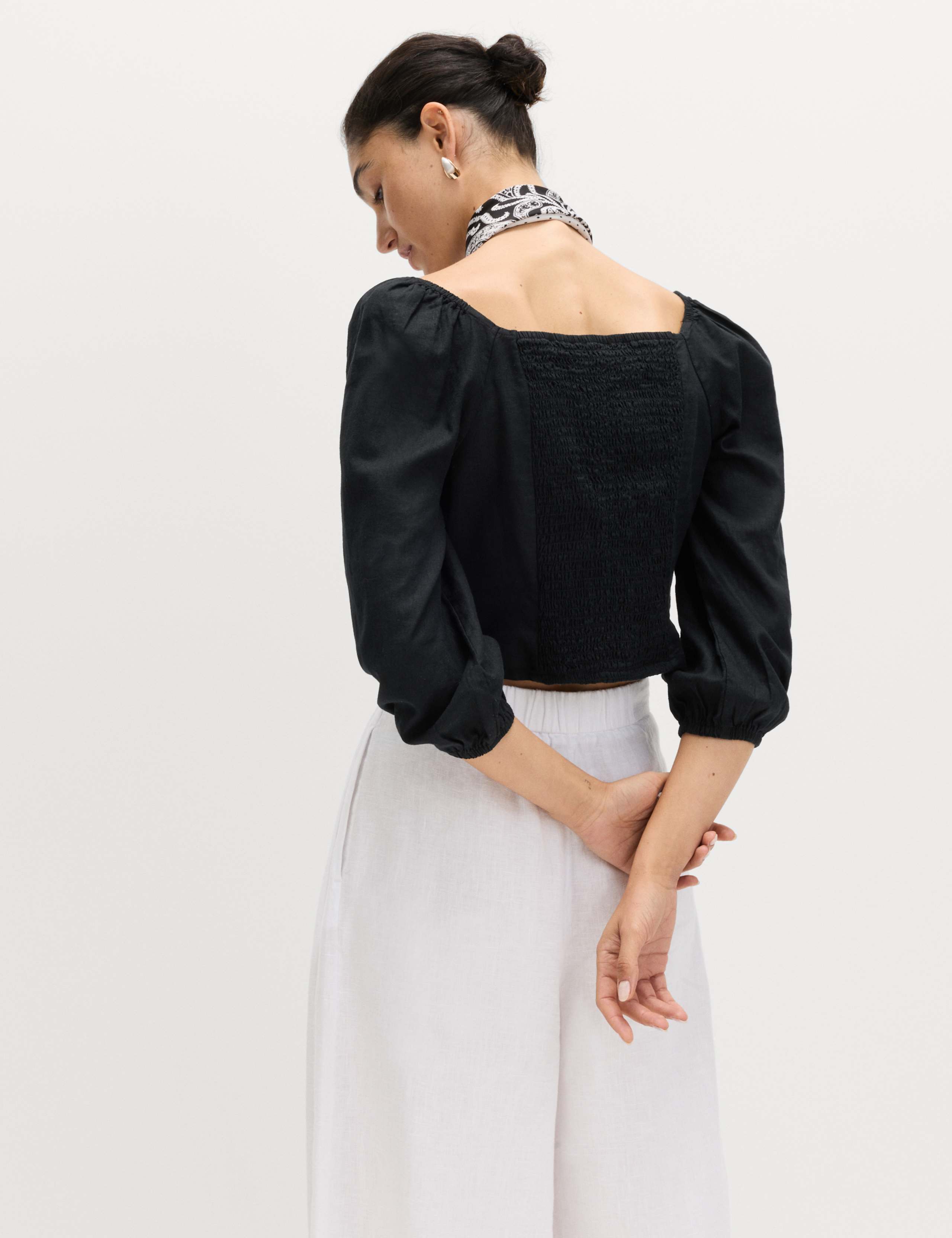 Linen Rich Puff Sleeve Top 3 of 5