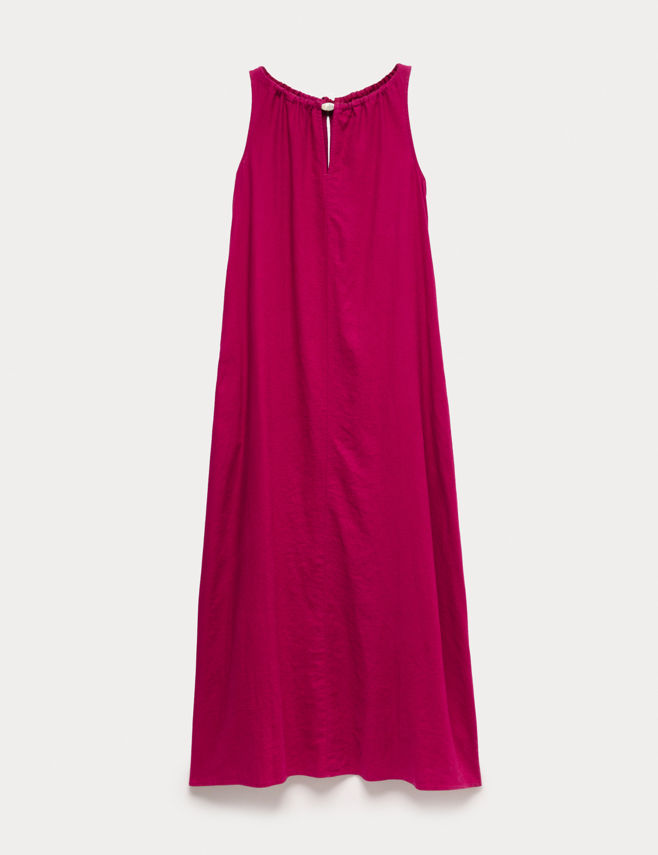 Linen Rich Bead Detail Maxi Shift Dress 2 of 6