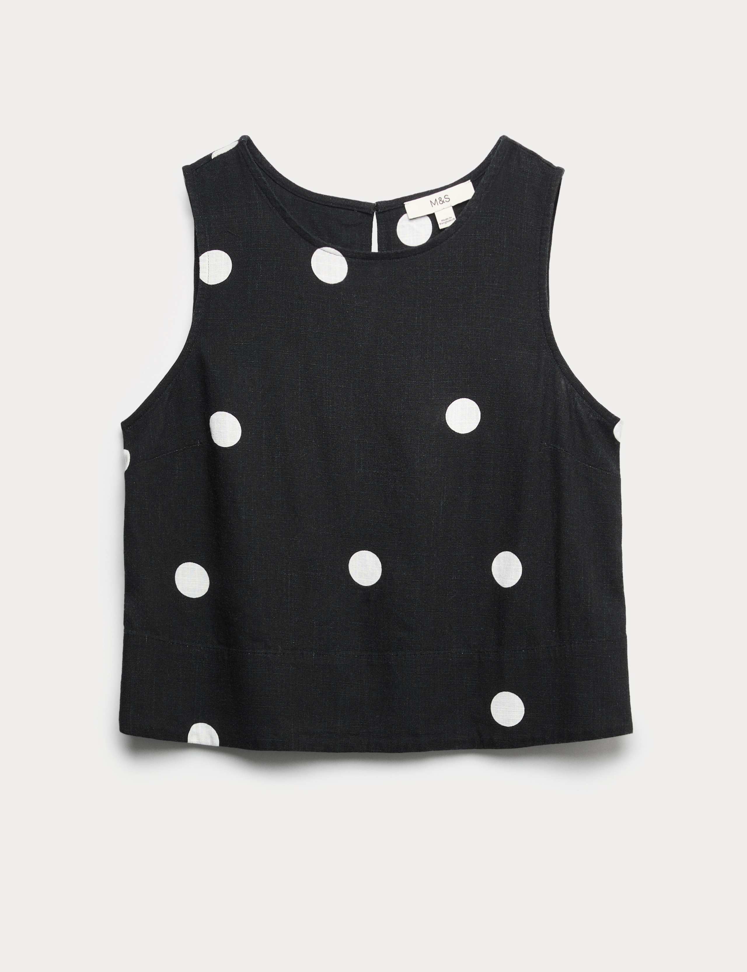 Printed Cropped Vest with Linen 1 of 1