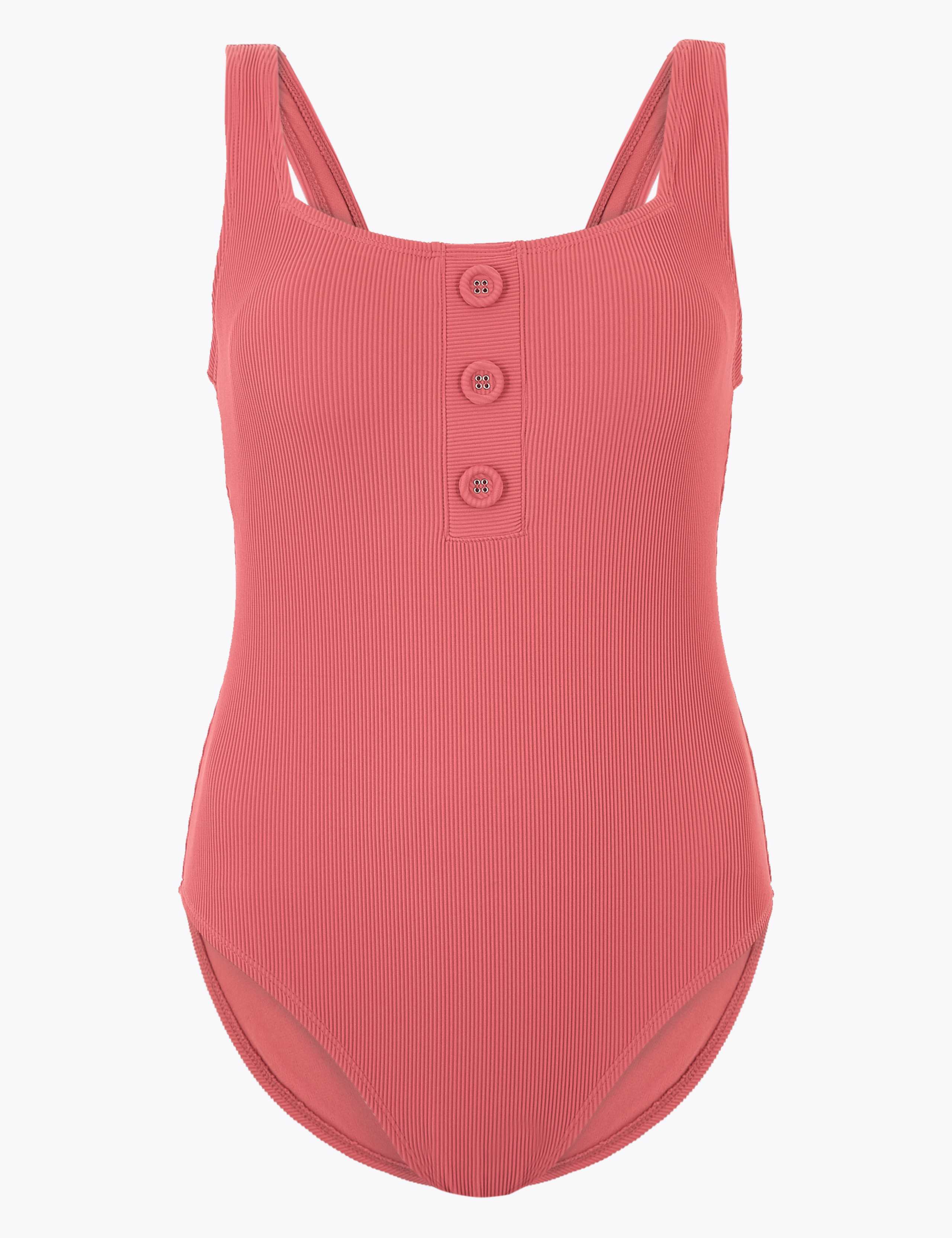 Ribbed Bandeau Swimsuit 1 of 1