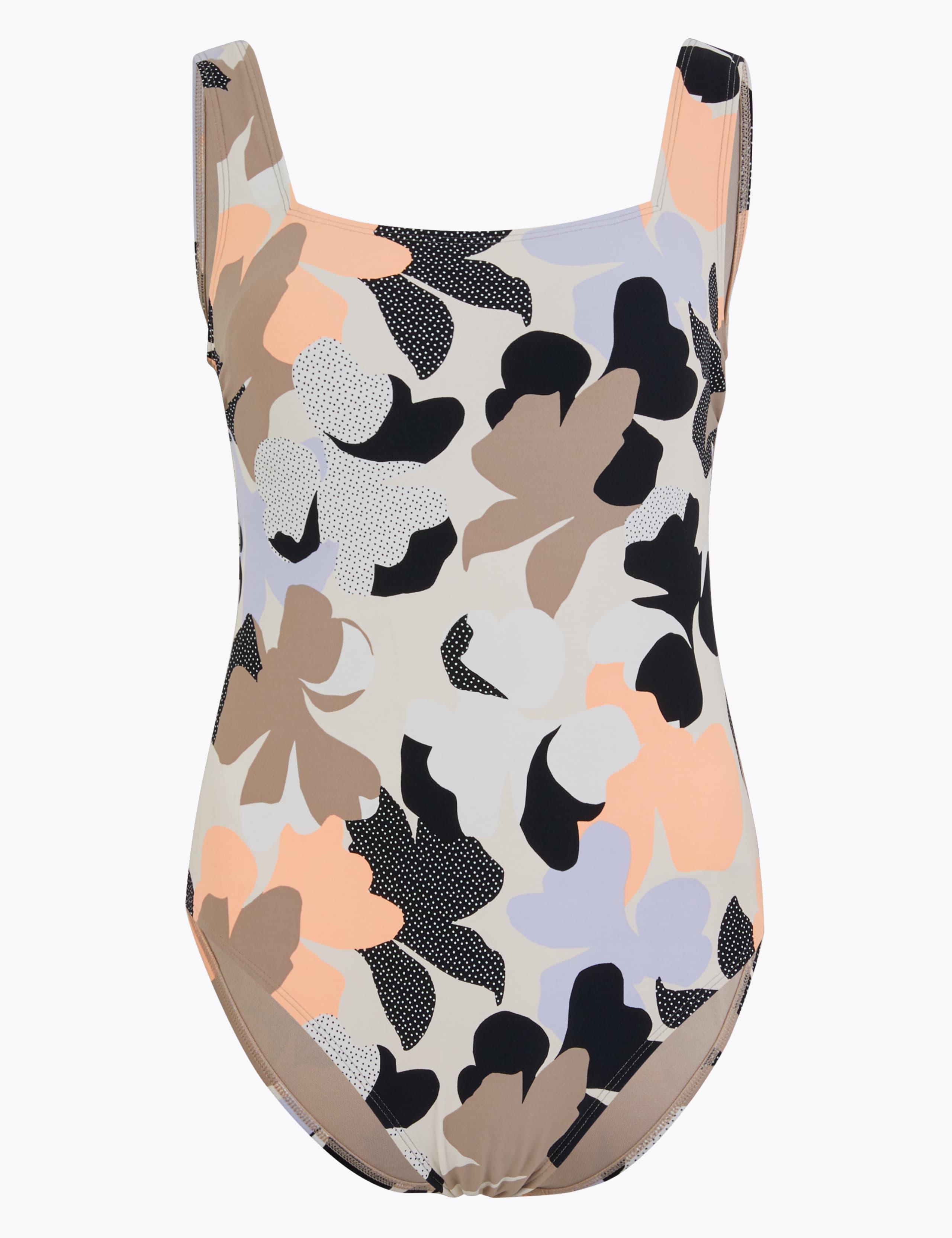 Tummy Control Floral Square Neck Swimsuit 1 of 1
