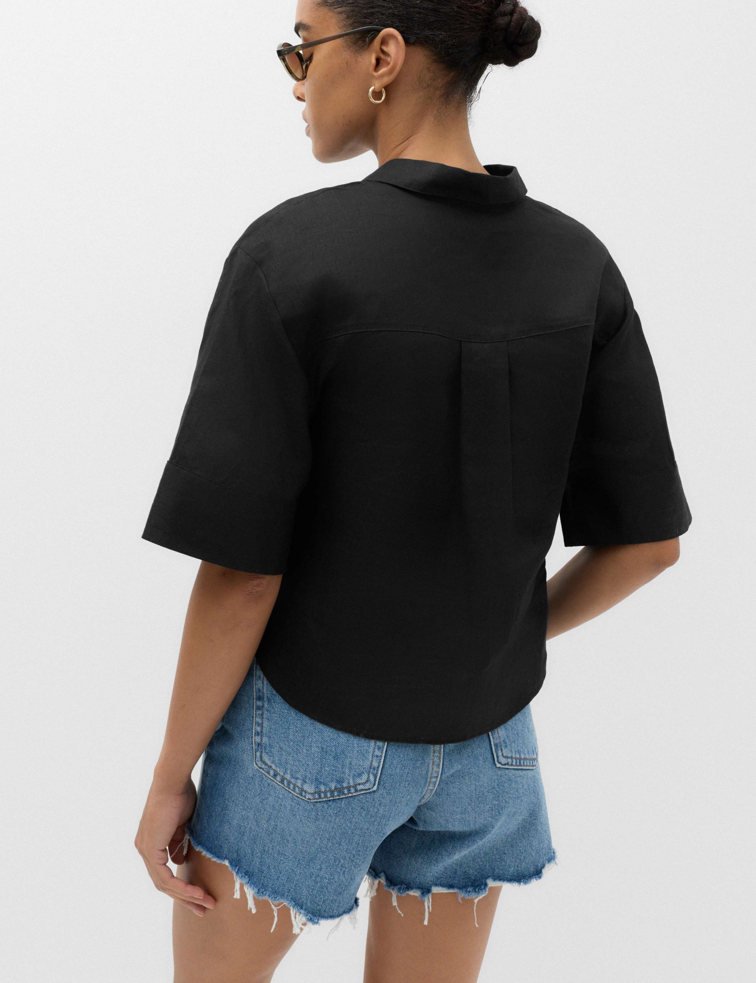 Pure Linen V-Neck Relaxed Top 4 of 4