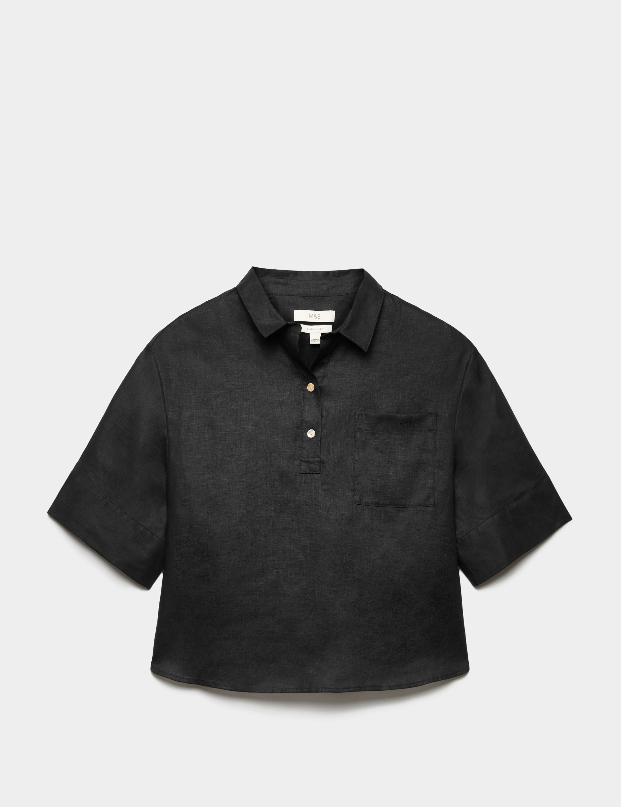 Pure Linen V-Neck Relaxed Top 2 of 4