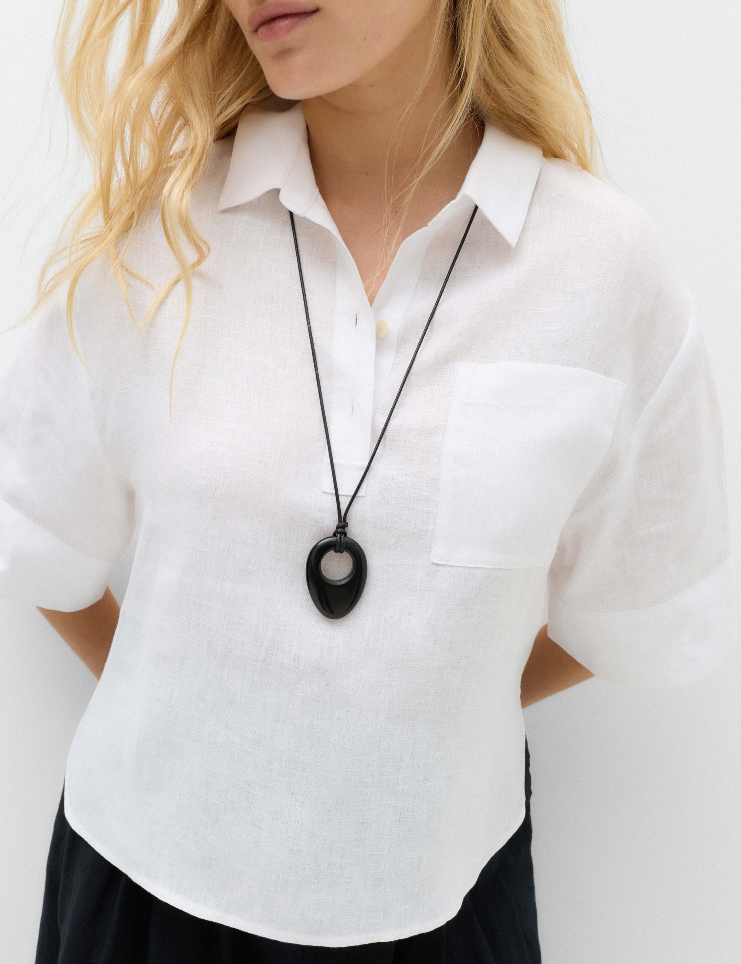 Pure Linen V-Neck Relaxed Top 5 of 5