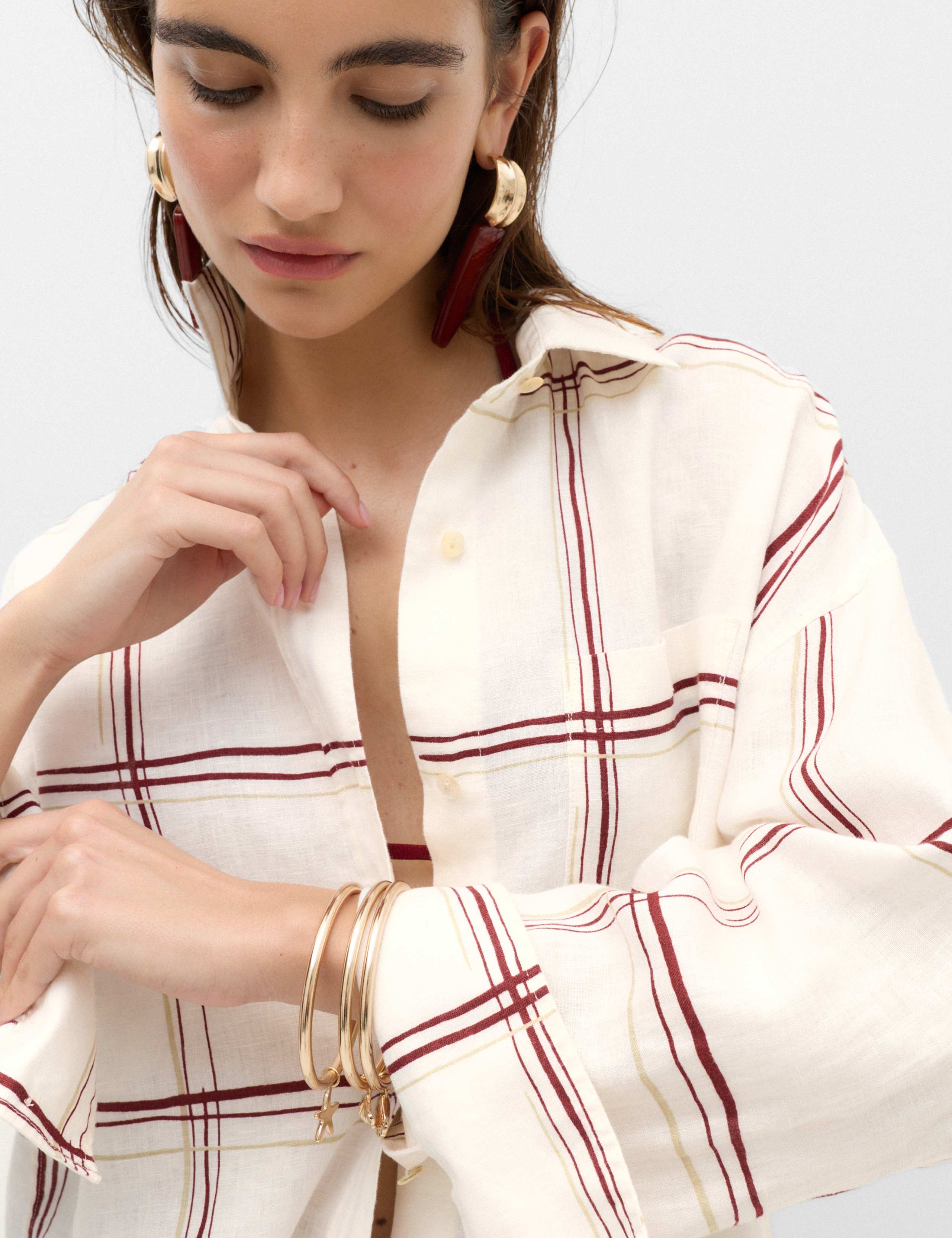 Pure Linen Checked Shirt 3 of 6