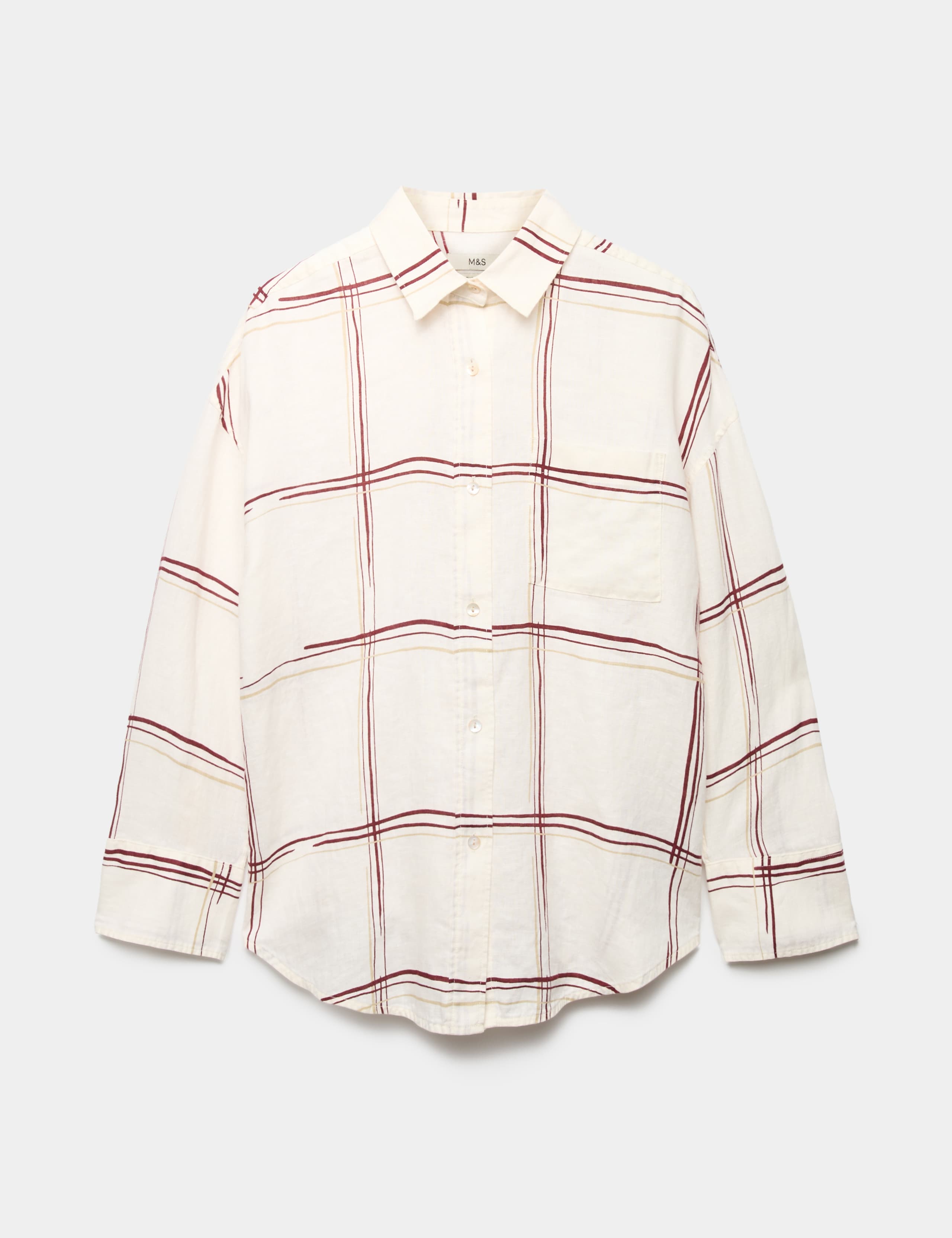 Pure Linen Checked Shirt 2 of 6