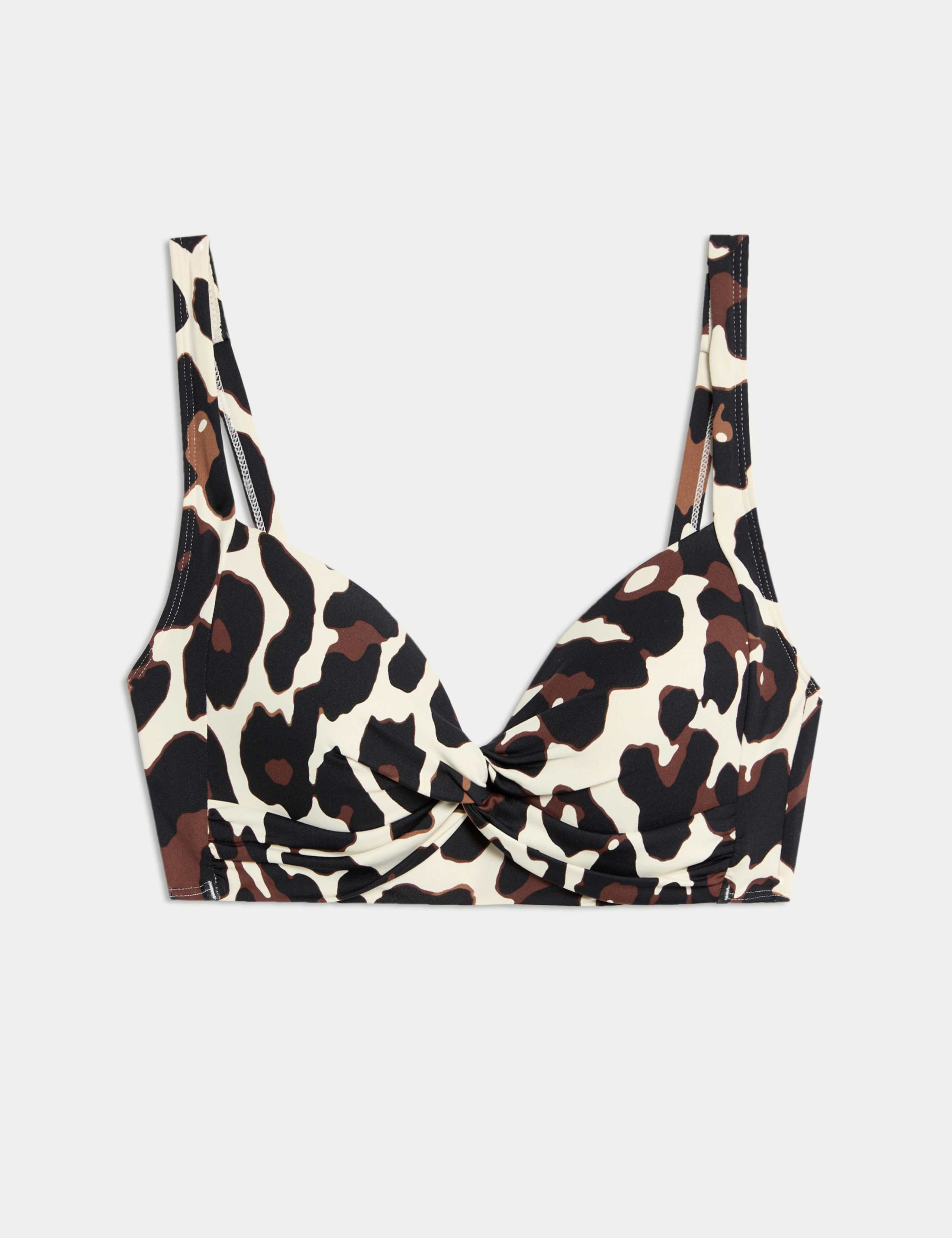 Printed Padded Plunge Bikini Top 2 of 4