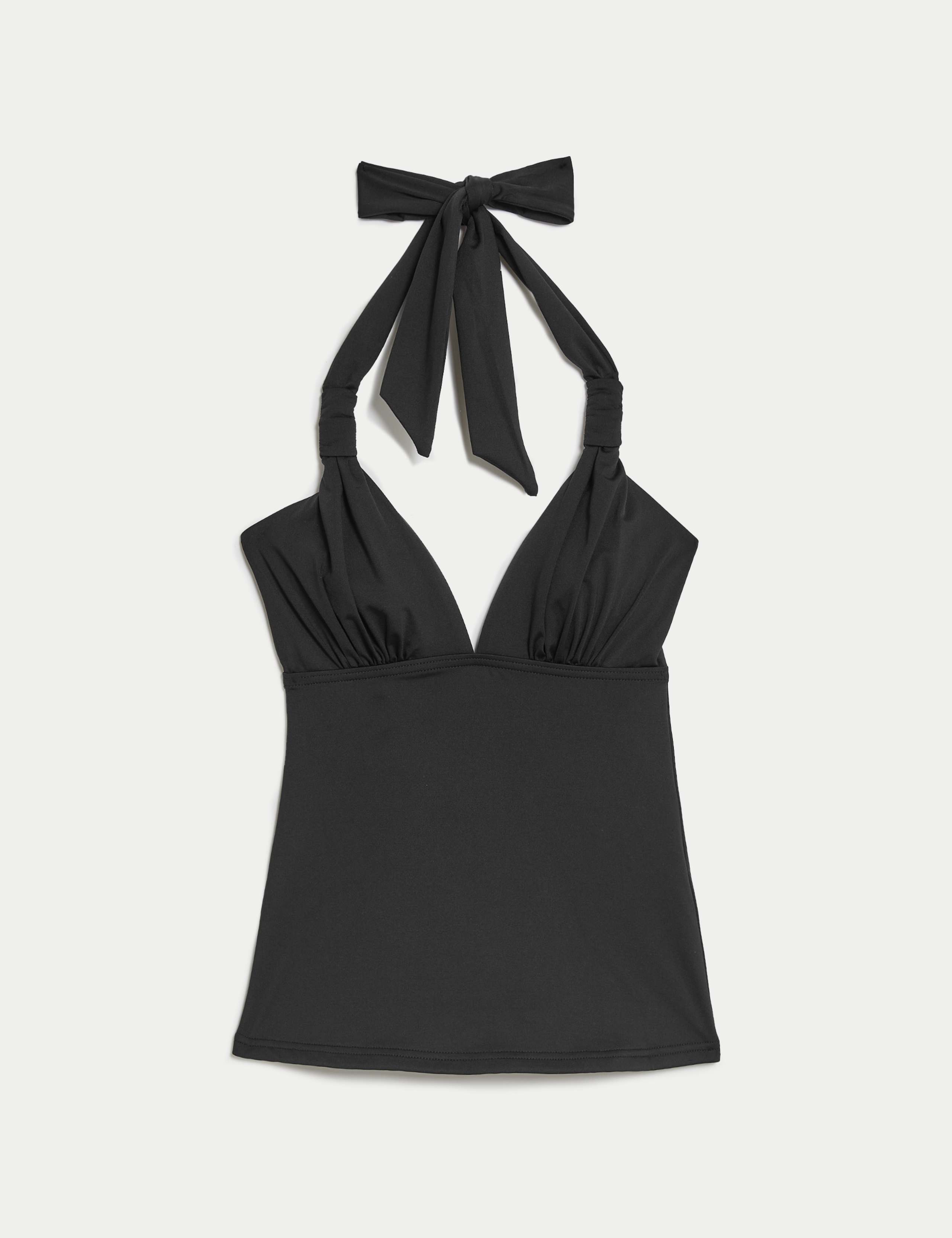 Tummy Control Plunge Halterneck Tankini Top 1 of 1