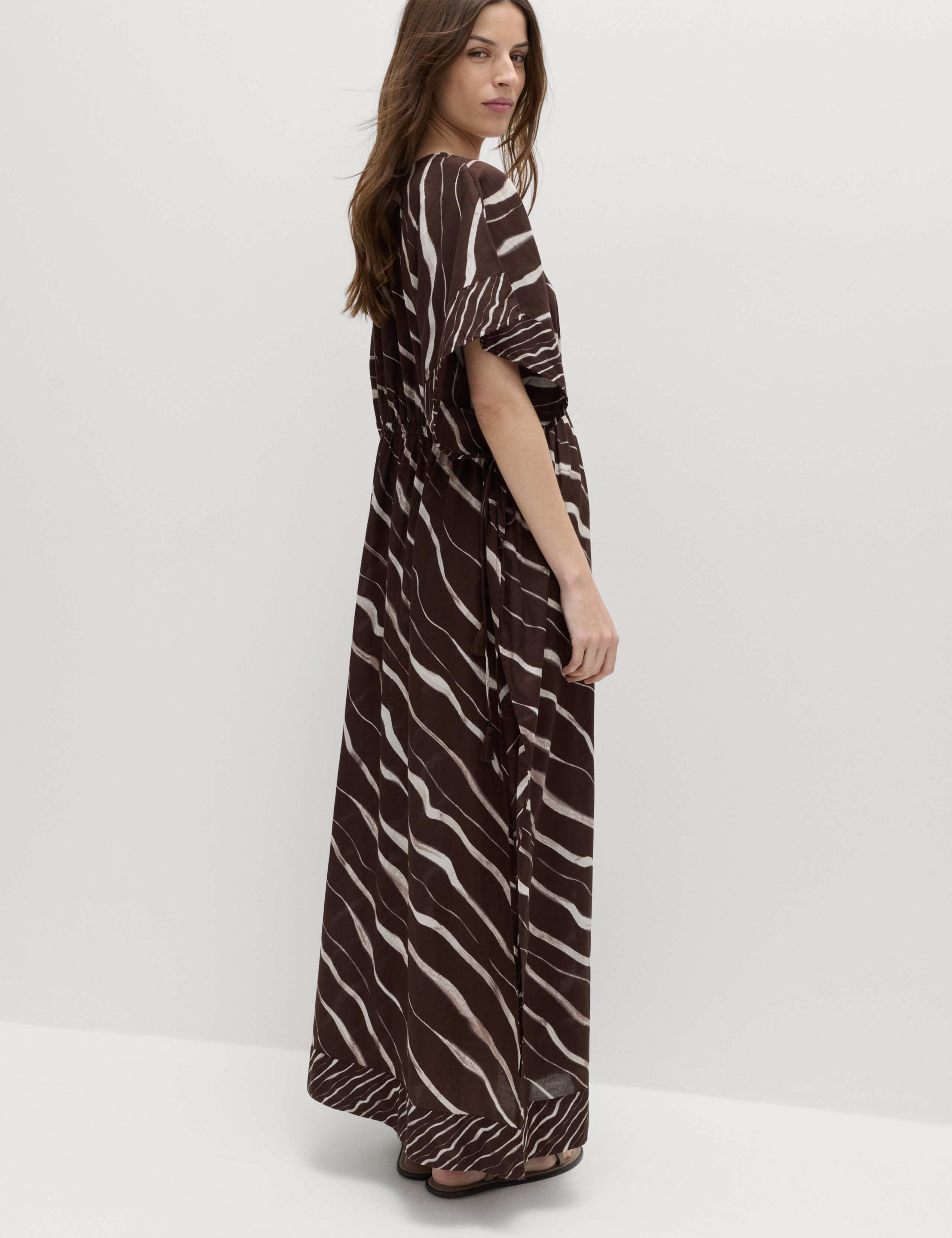 Pure Cotton Animal Print Maxi Kaftan 6 of 6