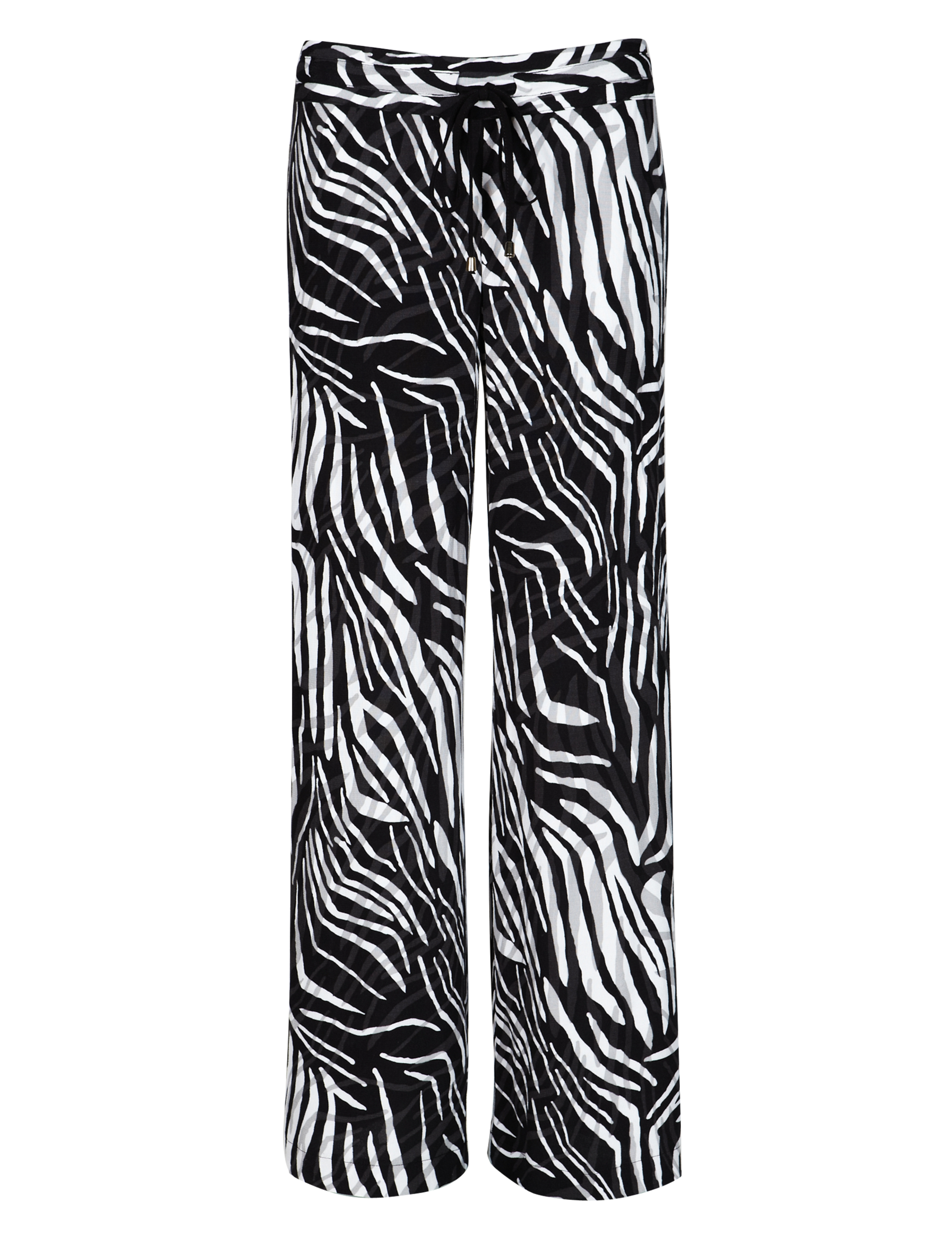 Wide Leg Zebra Print Trousers 2 of 5