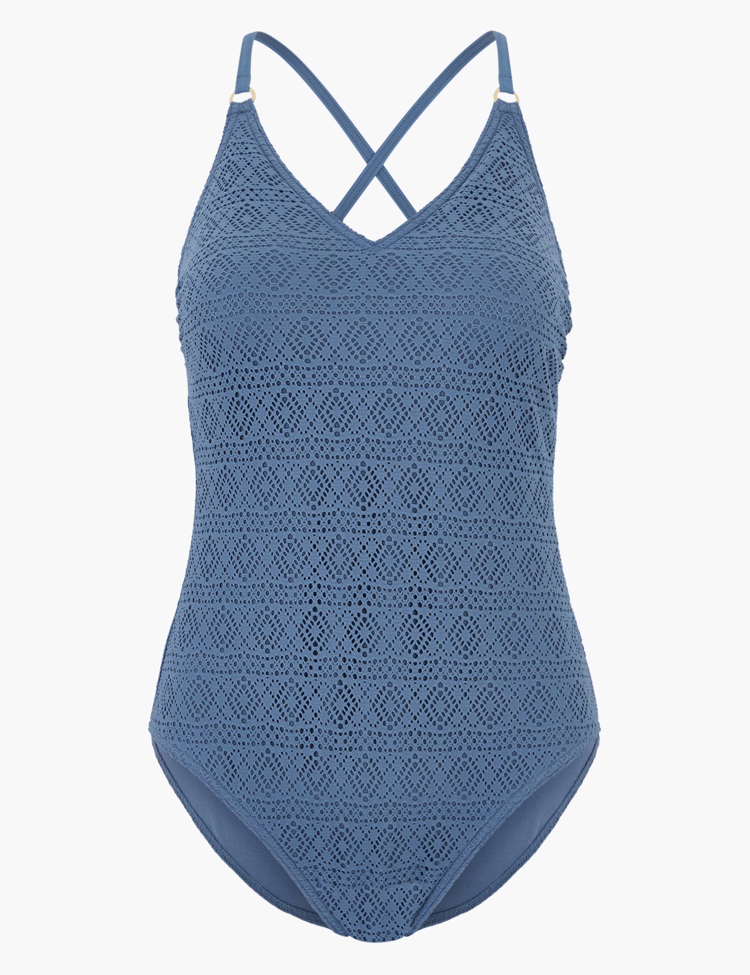 Crochet Plunge Swimsuit 2 of 5