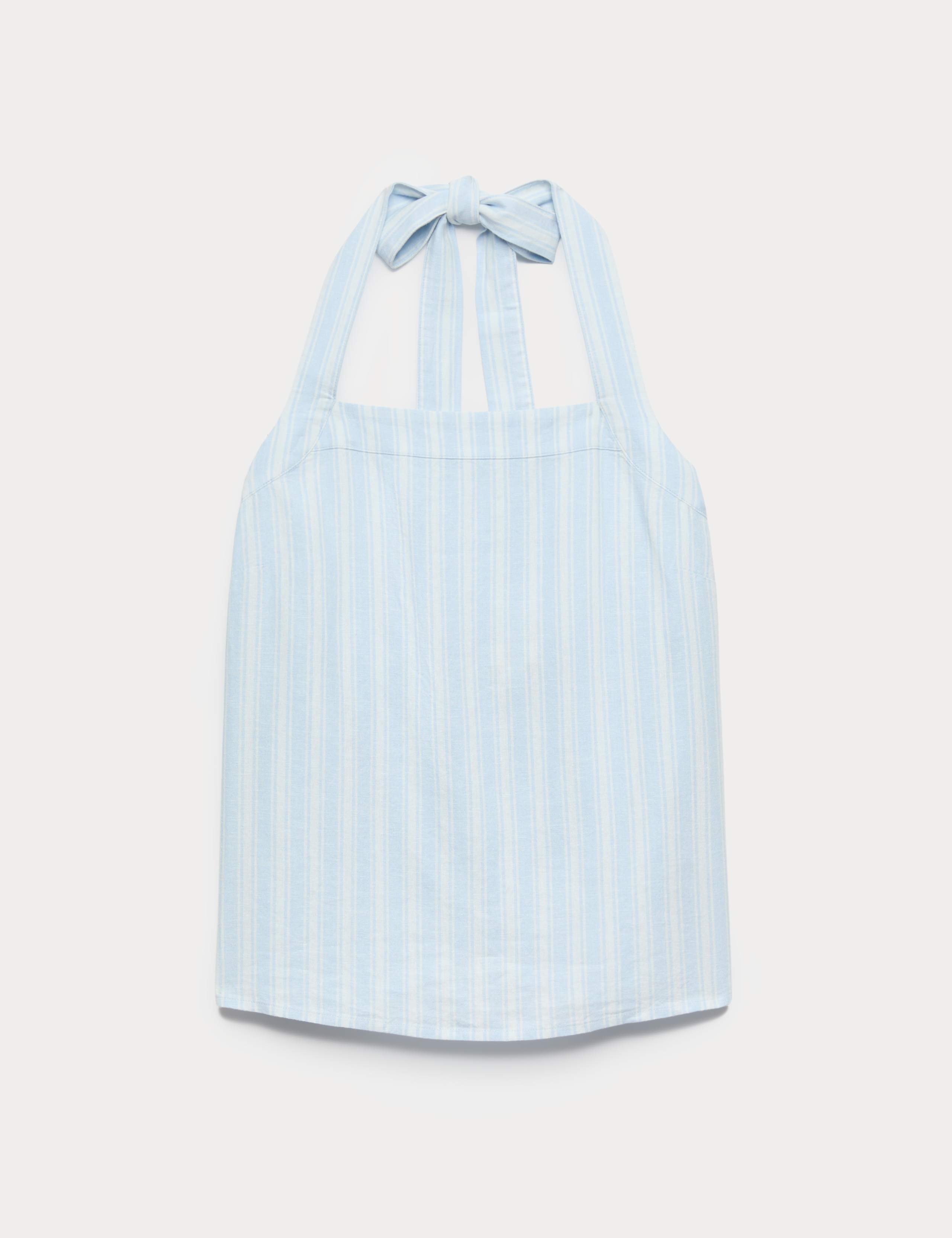 Linen Rich Printed Halter Neck Top 2 of 5