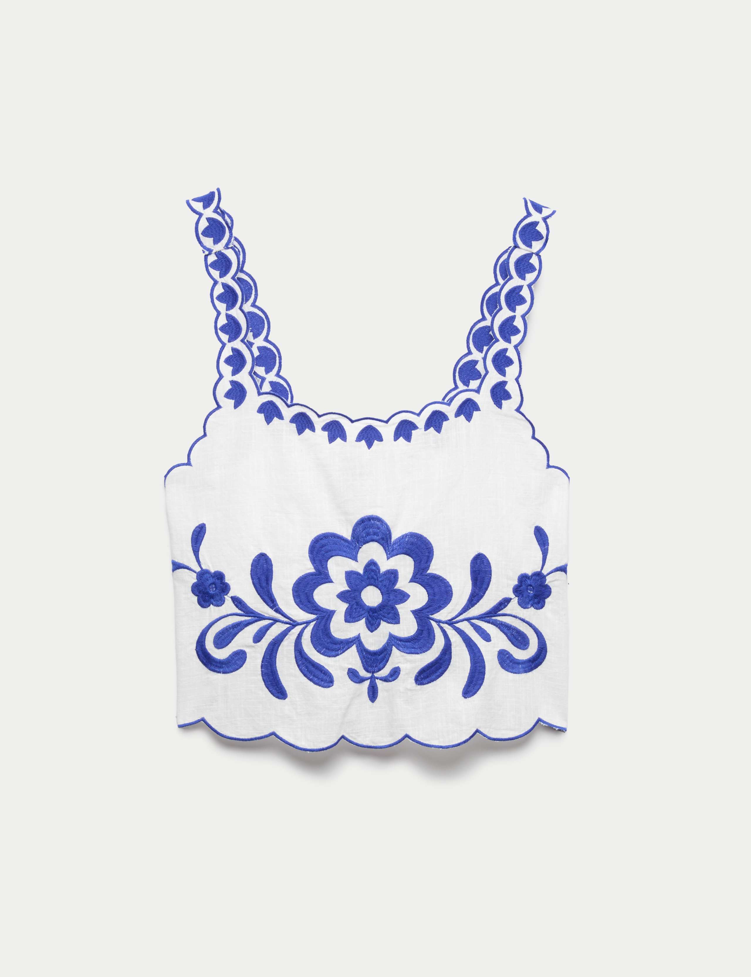 Pure Cotton Embroidered Beach Vest Top 1 of 1