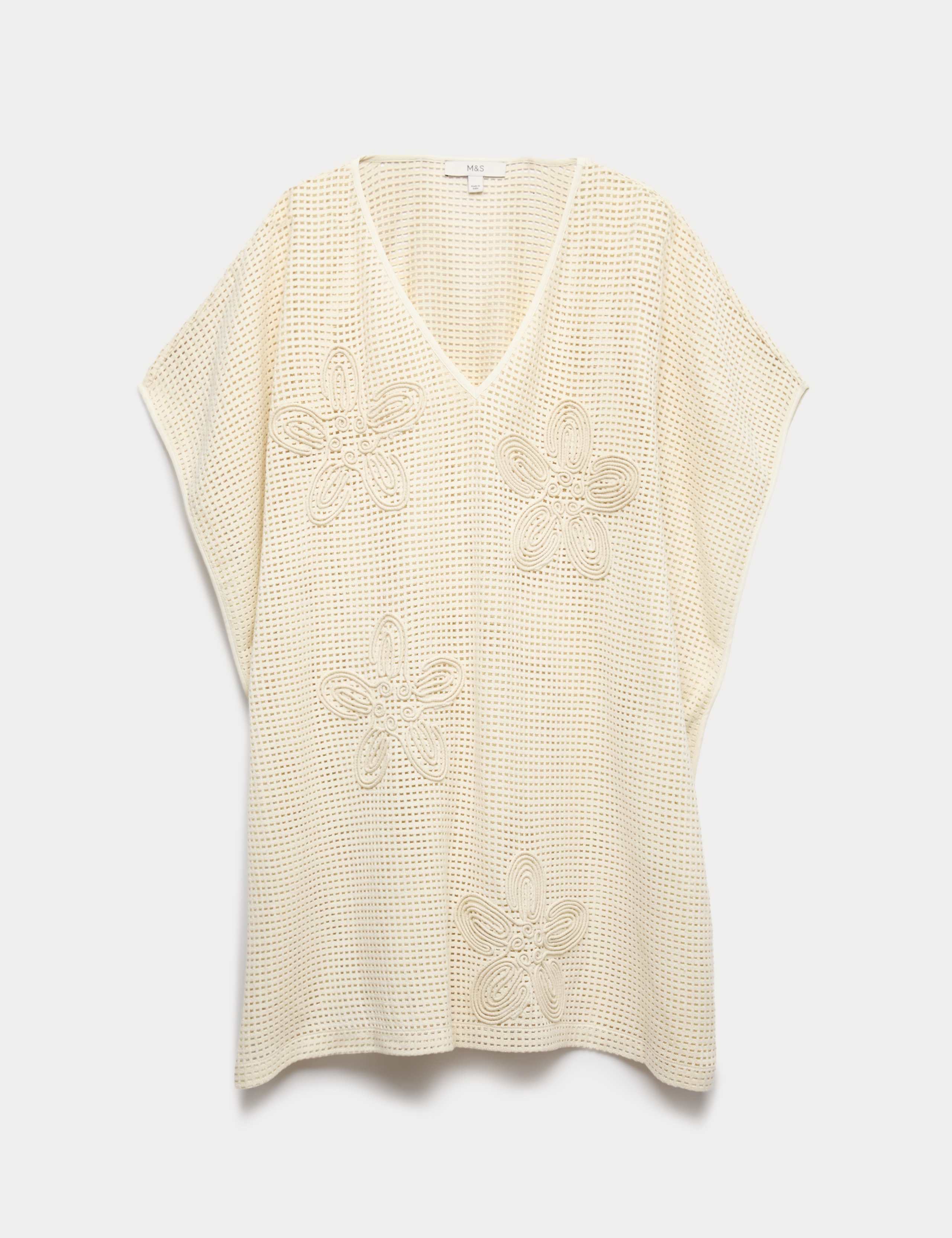 Pure Cotton Floral Detail Mini Kaftan 2 of 6