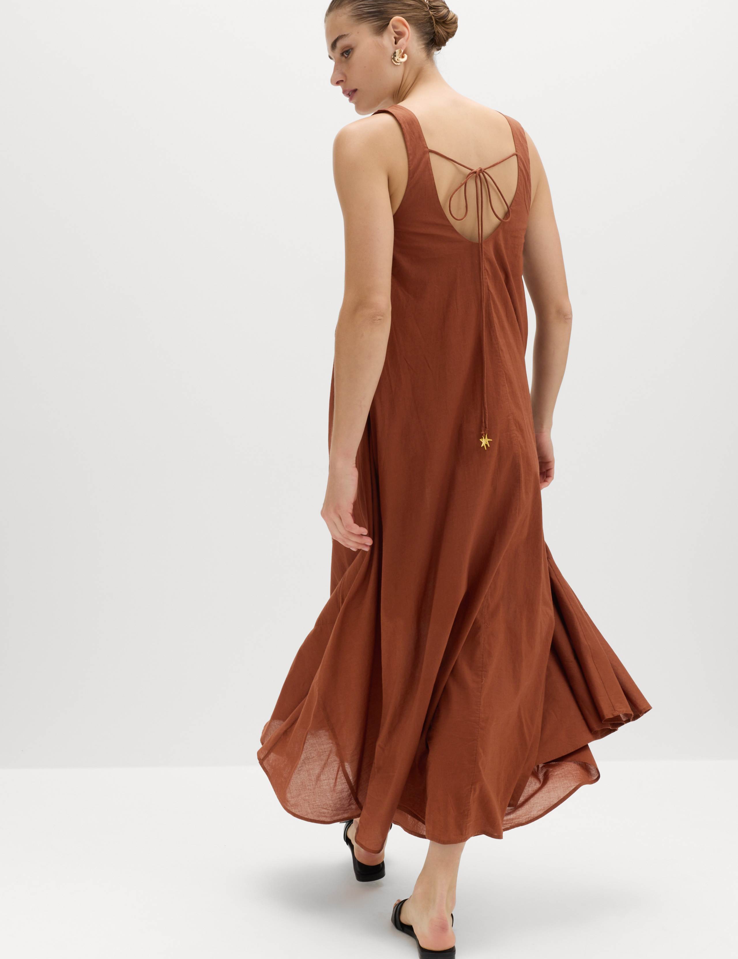 Pure Cotton Maxi Volume Beach Dress 4 of 7