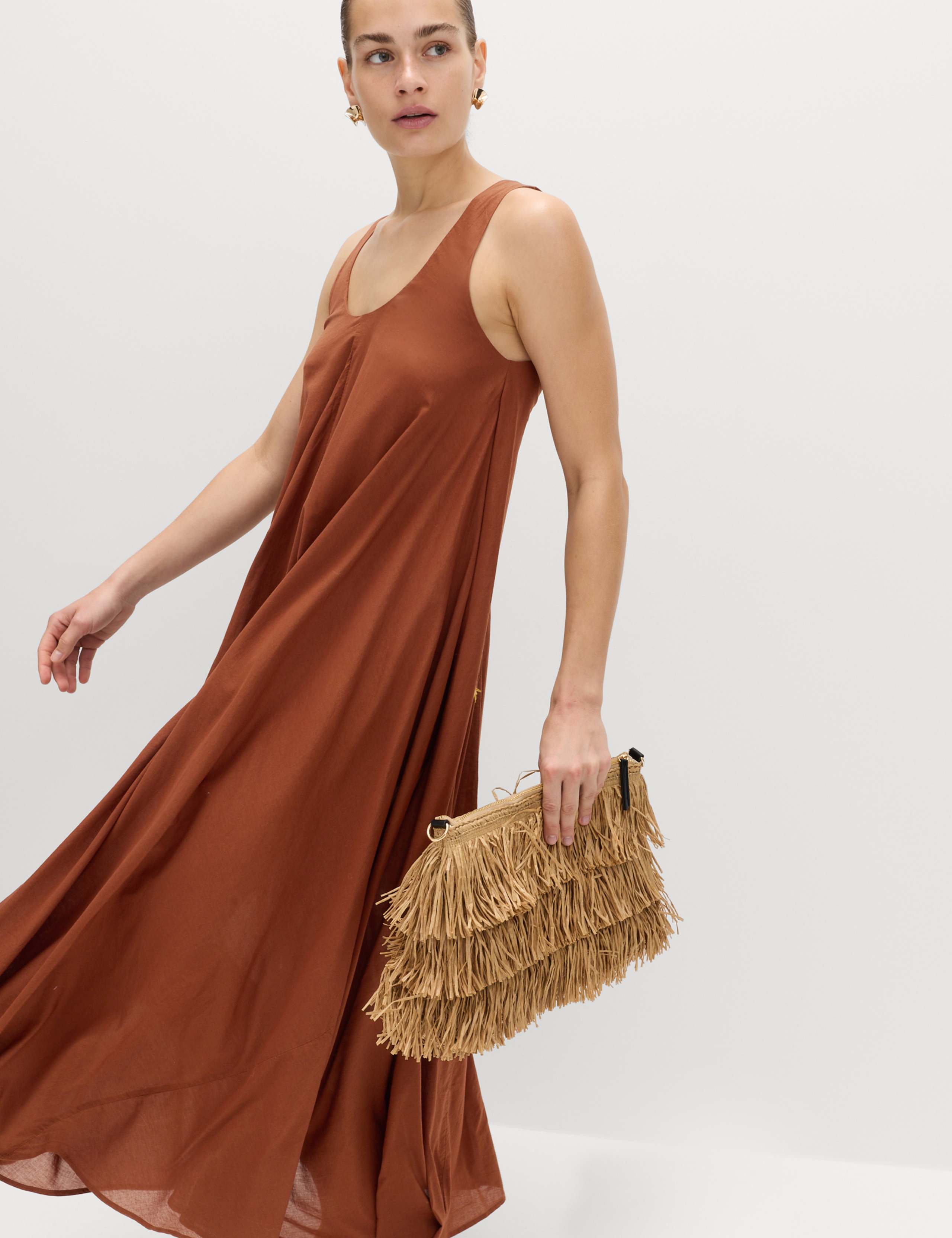 Pure Cotton Maxi Volume Beach Dress 5 of 7