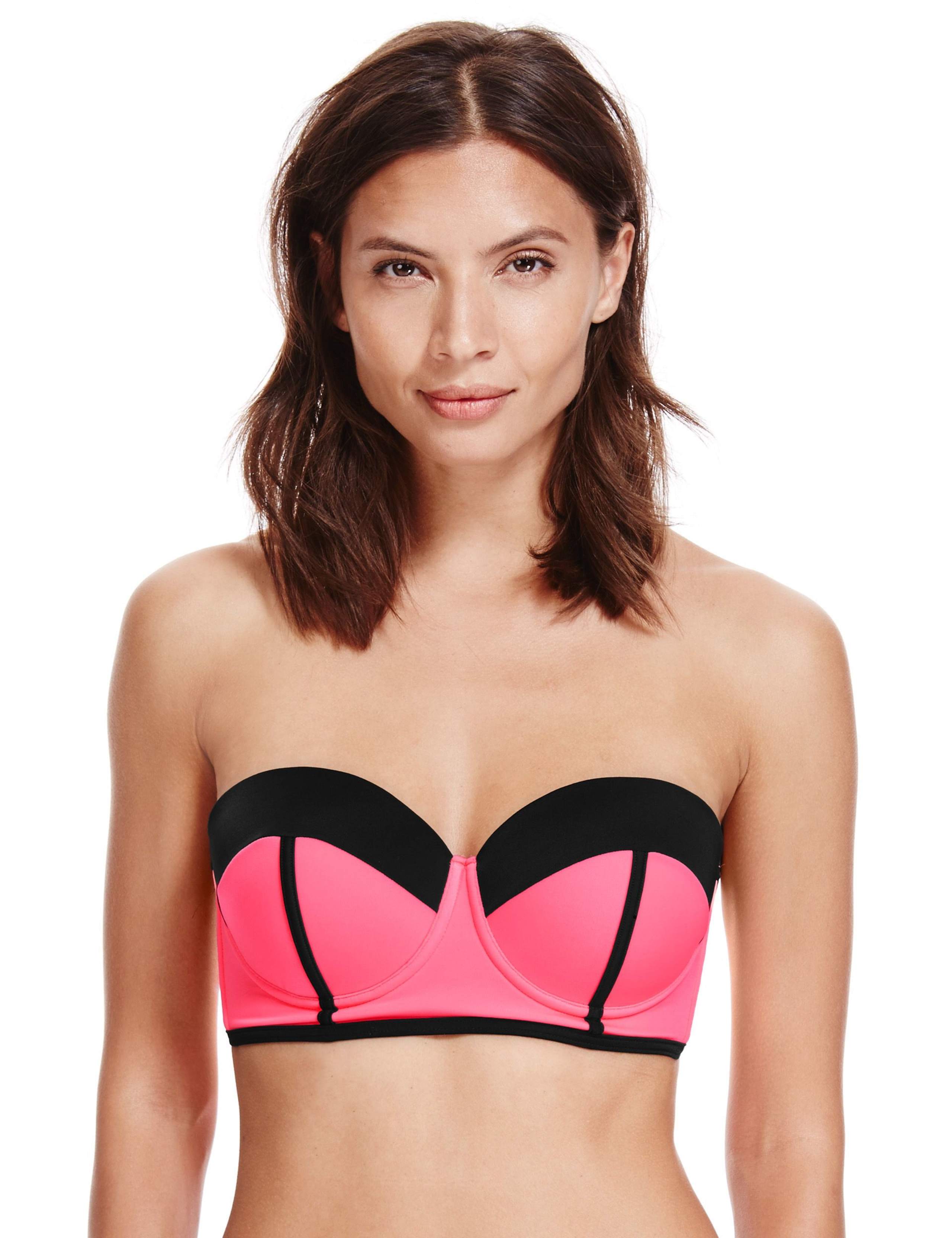 Colour Block Padded Underwired Bikini Top 1 of 5
