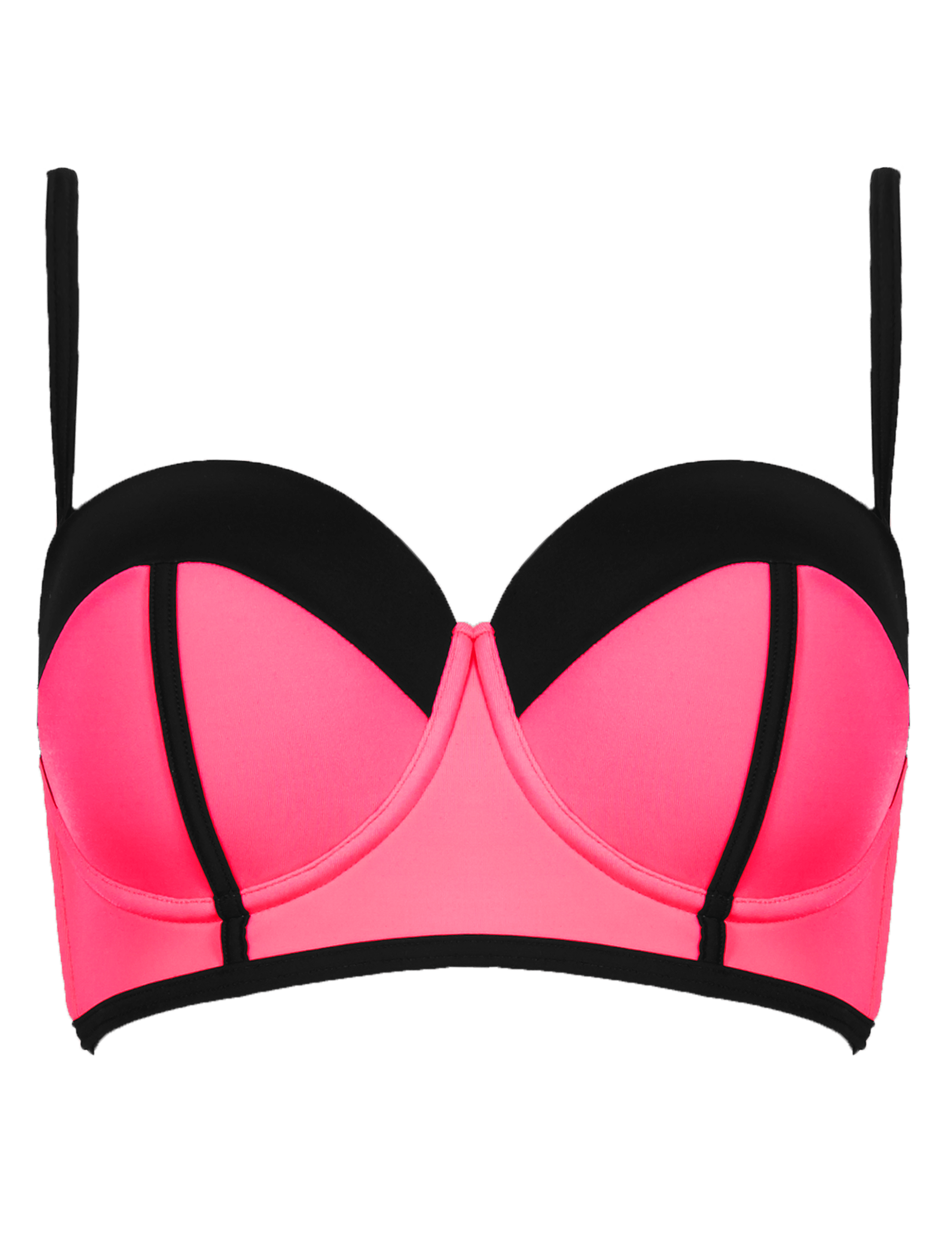 Colour Block Padded Underwired Bikini Top 2 of 5