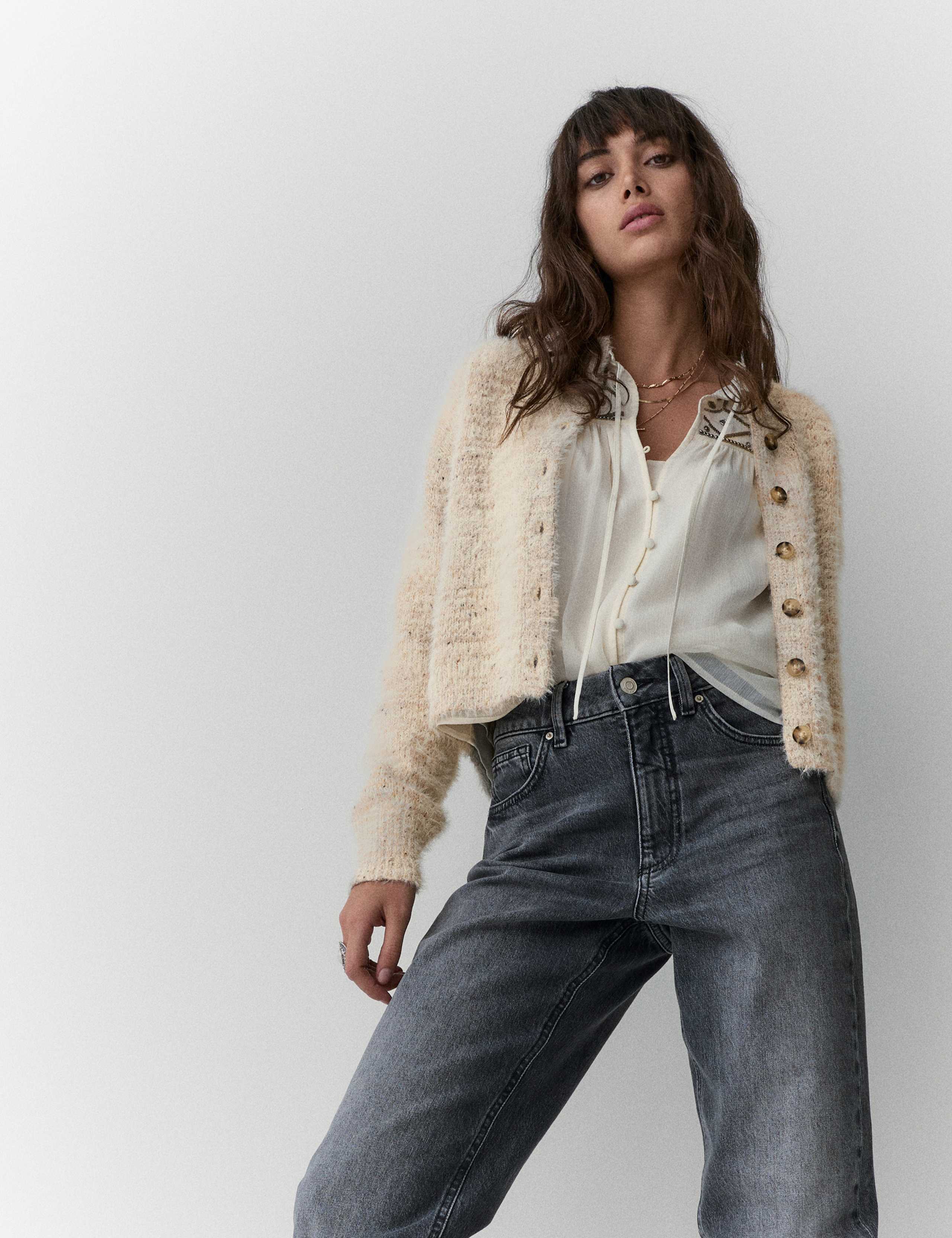 Textured Cardigan with Wool 3 of 6