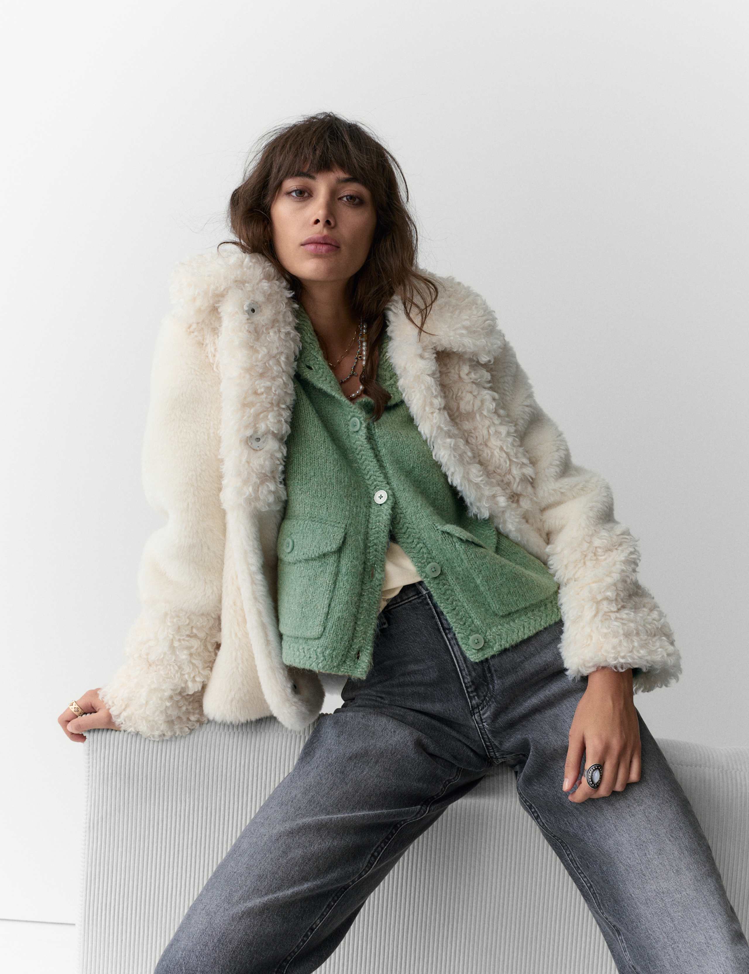 Sailor Collar Cardigan with Wool 3 of 6