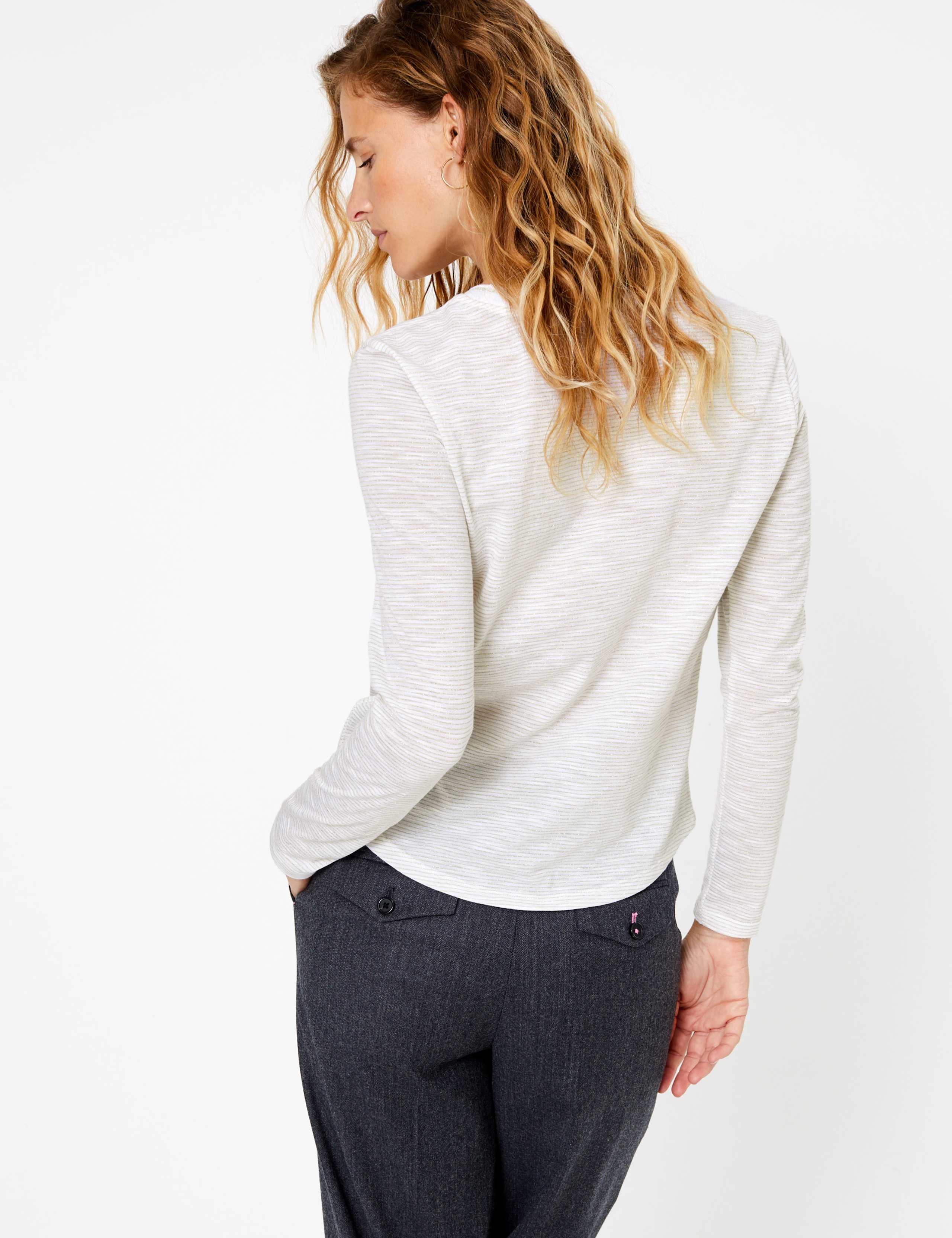 Lurex Striped Relaxed T-Shirt 4 of 4