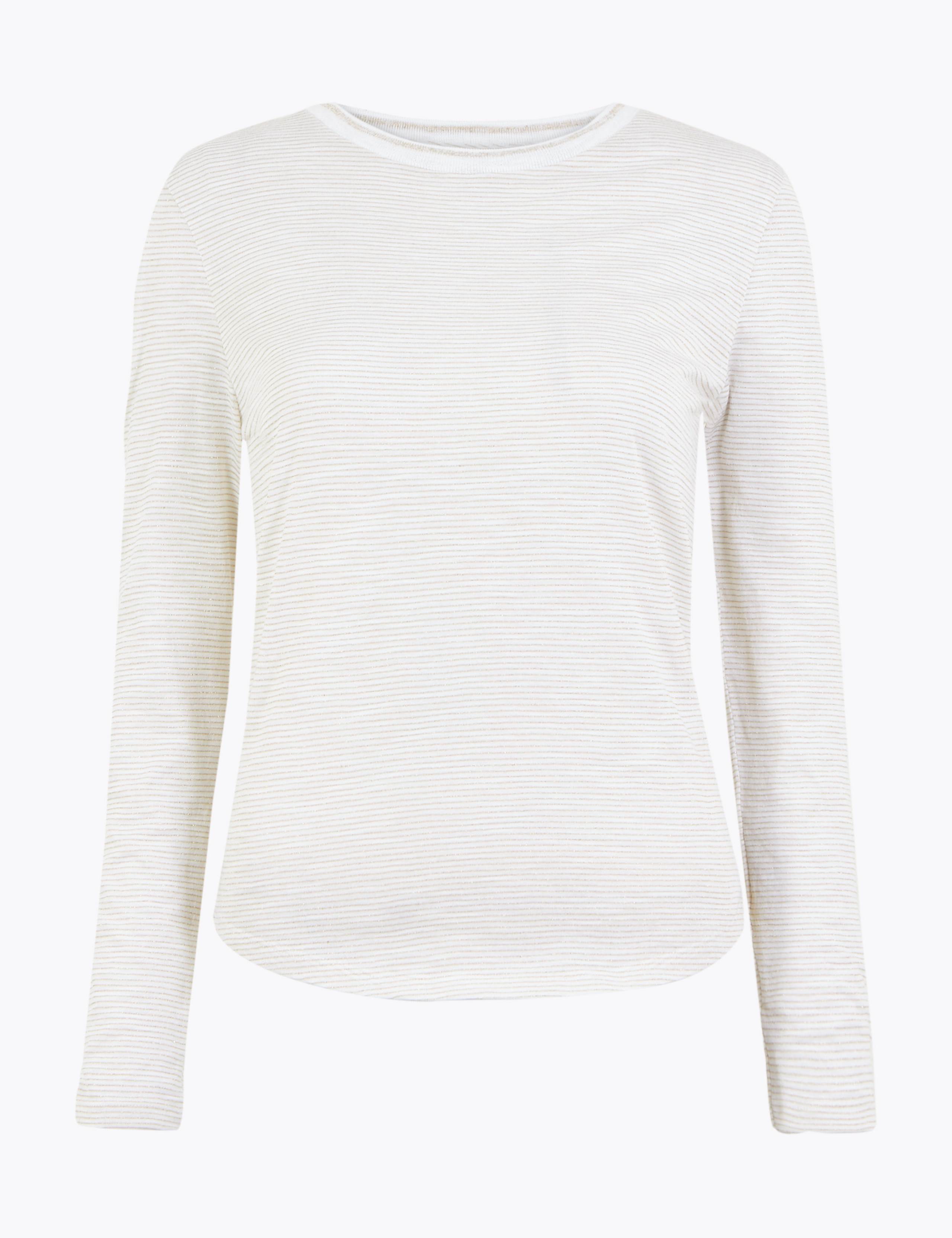 Lurex Striped Relaxed T-Shirt 2 of 4