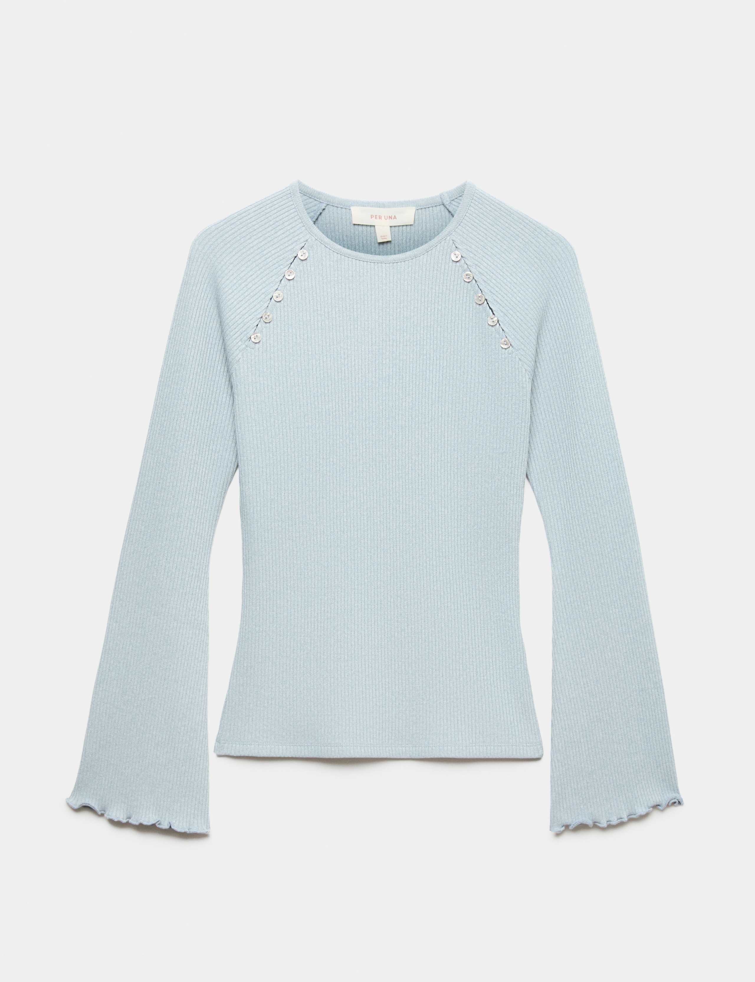 Cotton Rich Crew Neck Top 1 of 1