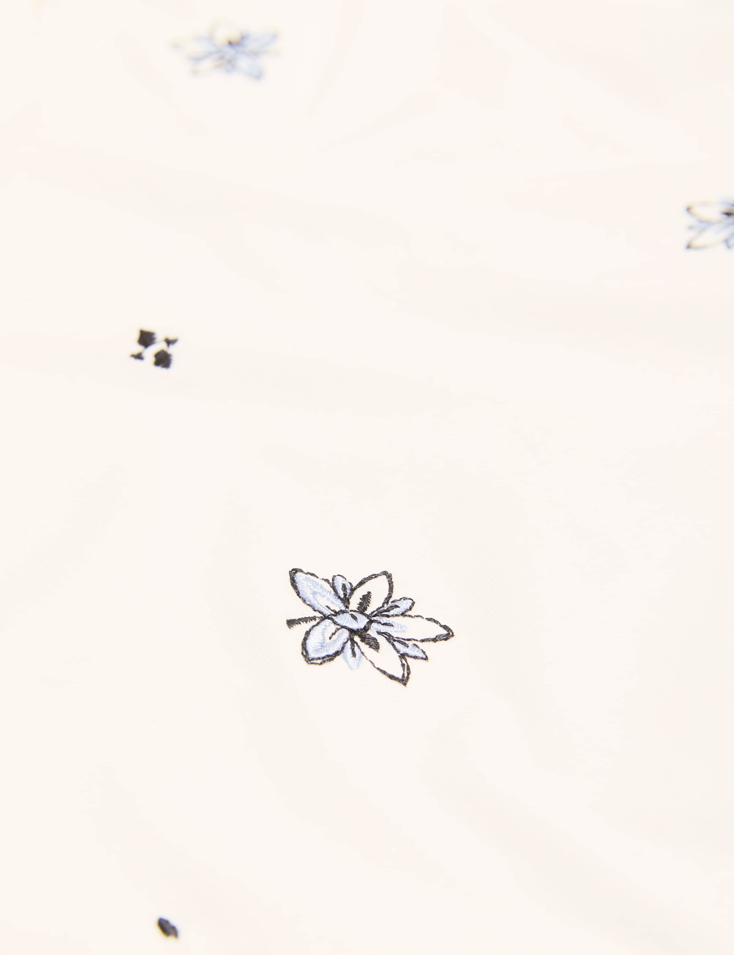 Pure Cotton Floral Embroidered T-Shirt 2 of 2