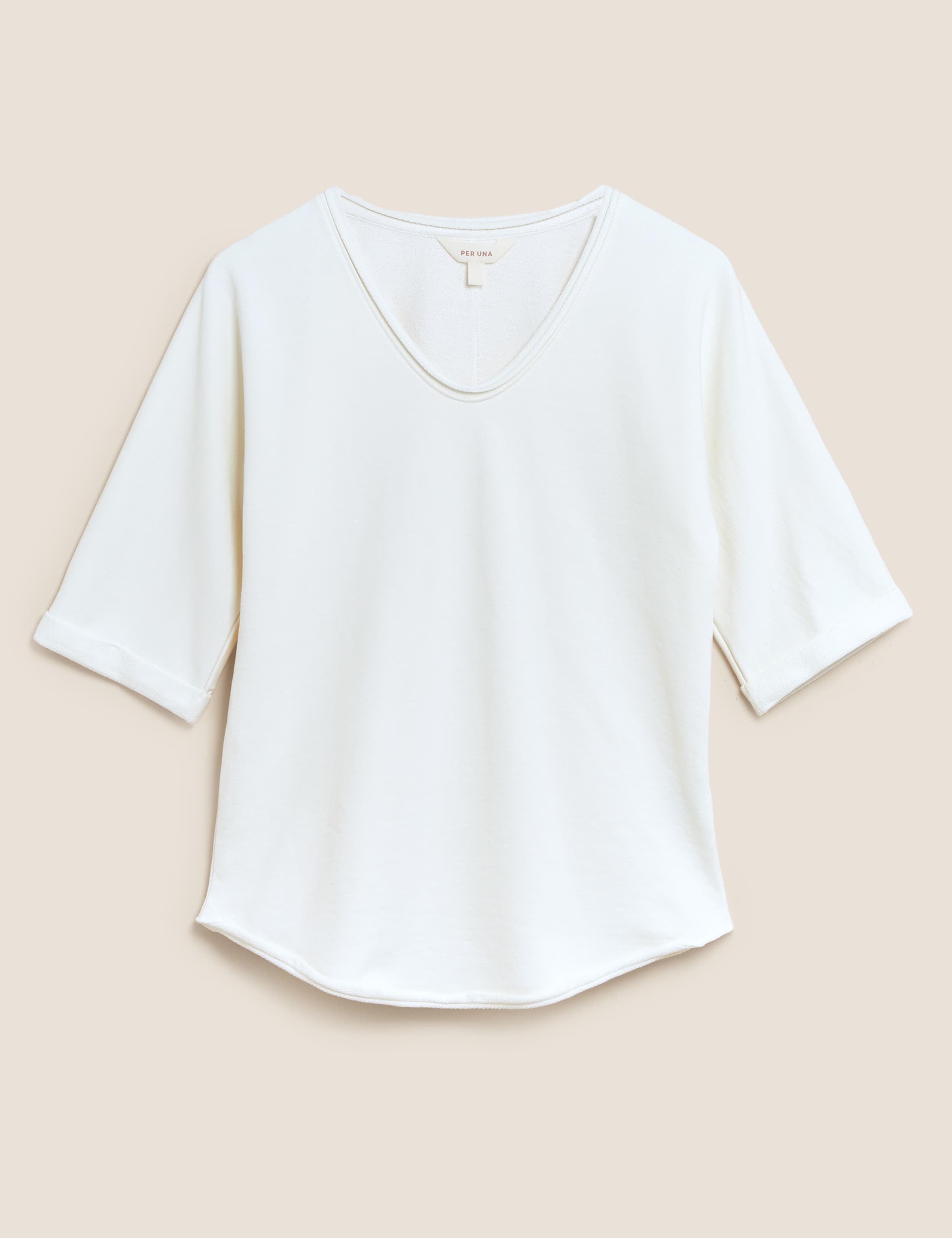 Pure Cotton Relaxed Short Sleeve Sweatshirt 2 of 5