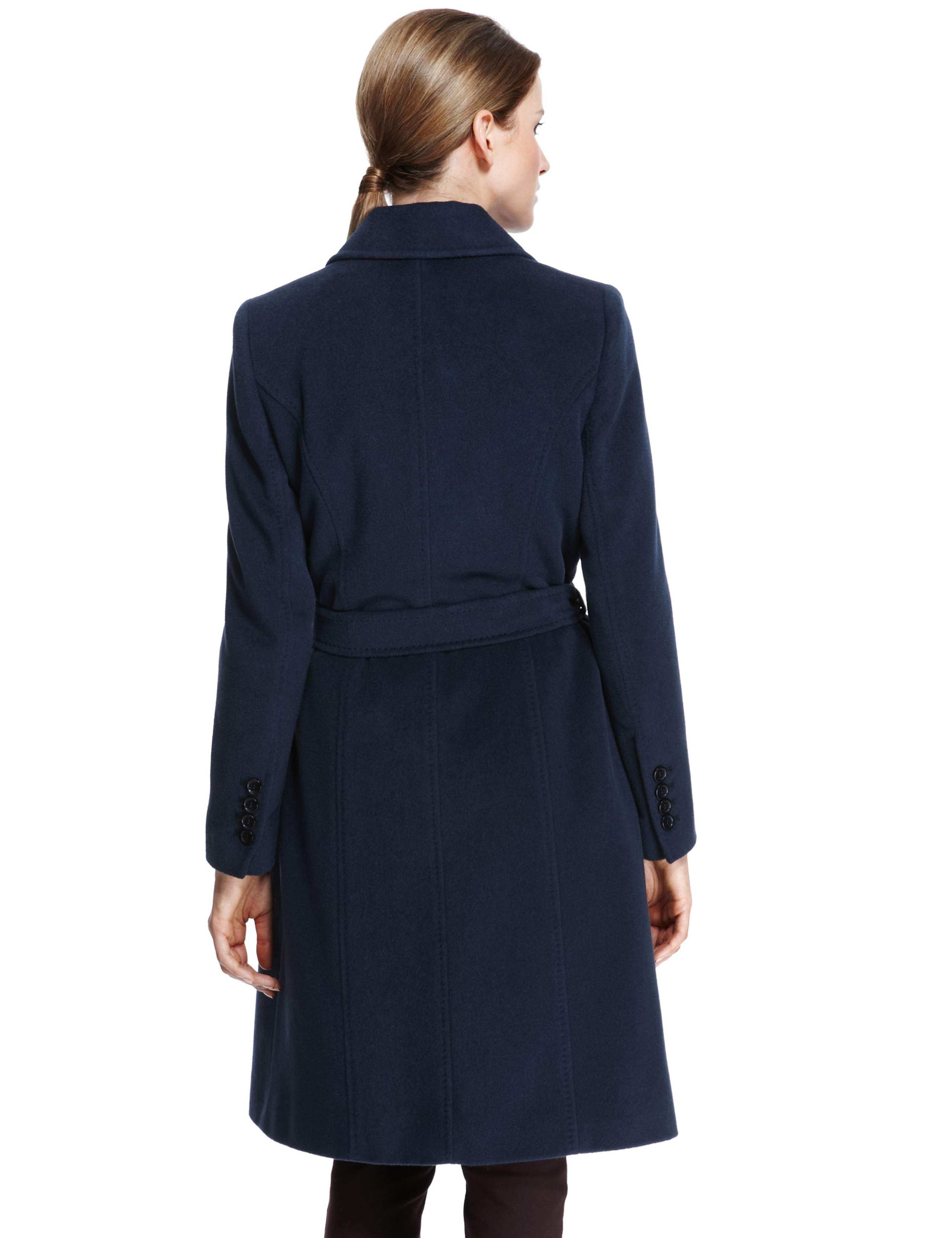Angora Blend Belted Coat with Wool 6 of 10