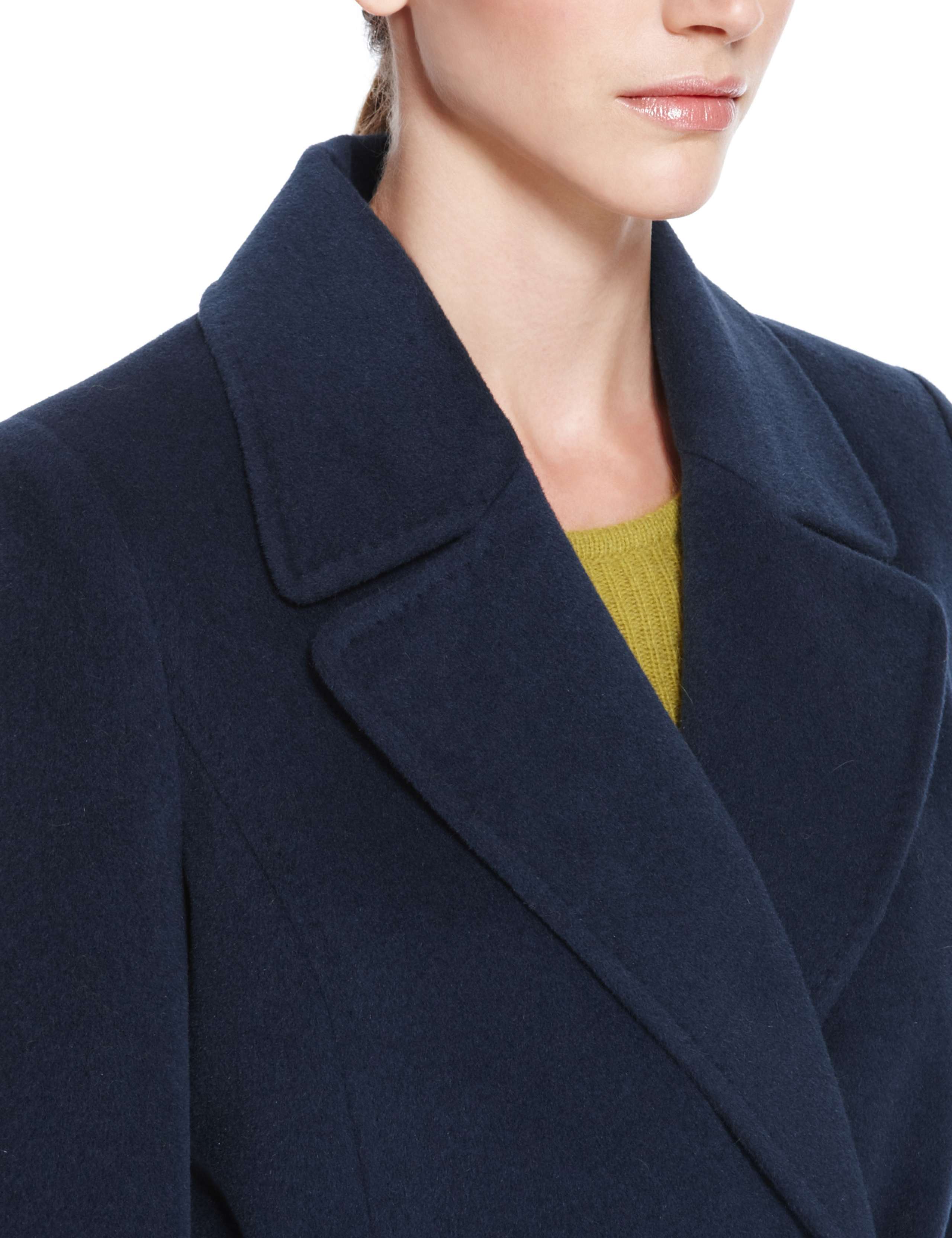 Angora Blend Belted Coat with Wool 7 of 10