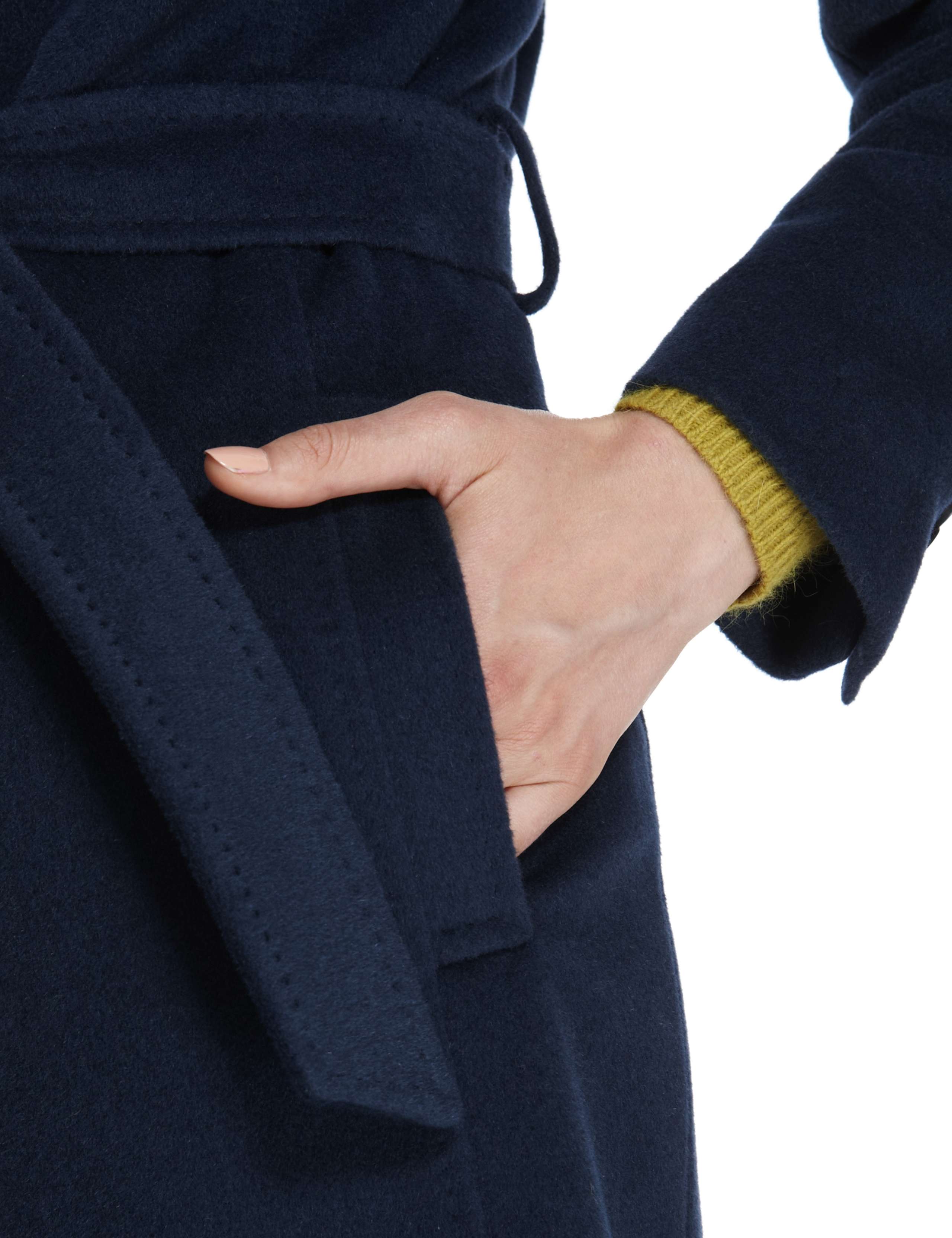 Angora Blend Belted Coat with Wool 8 of 10