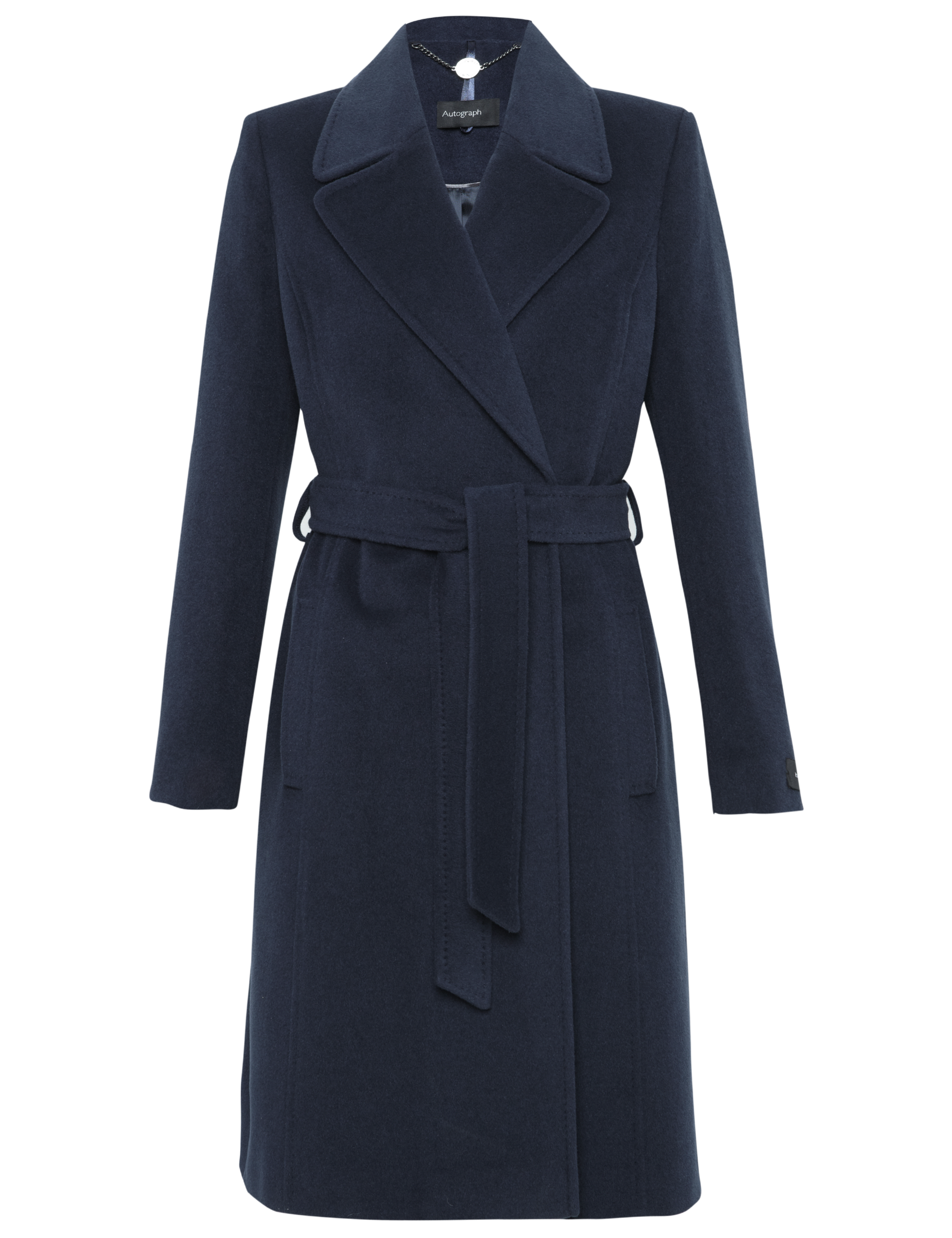 Angora Blend Belted Coat with Wool 2 of 10