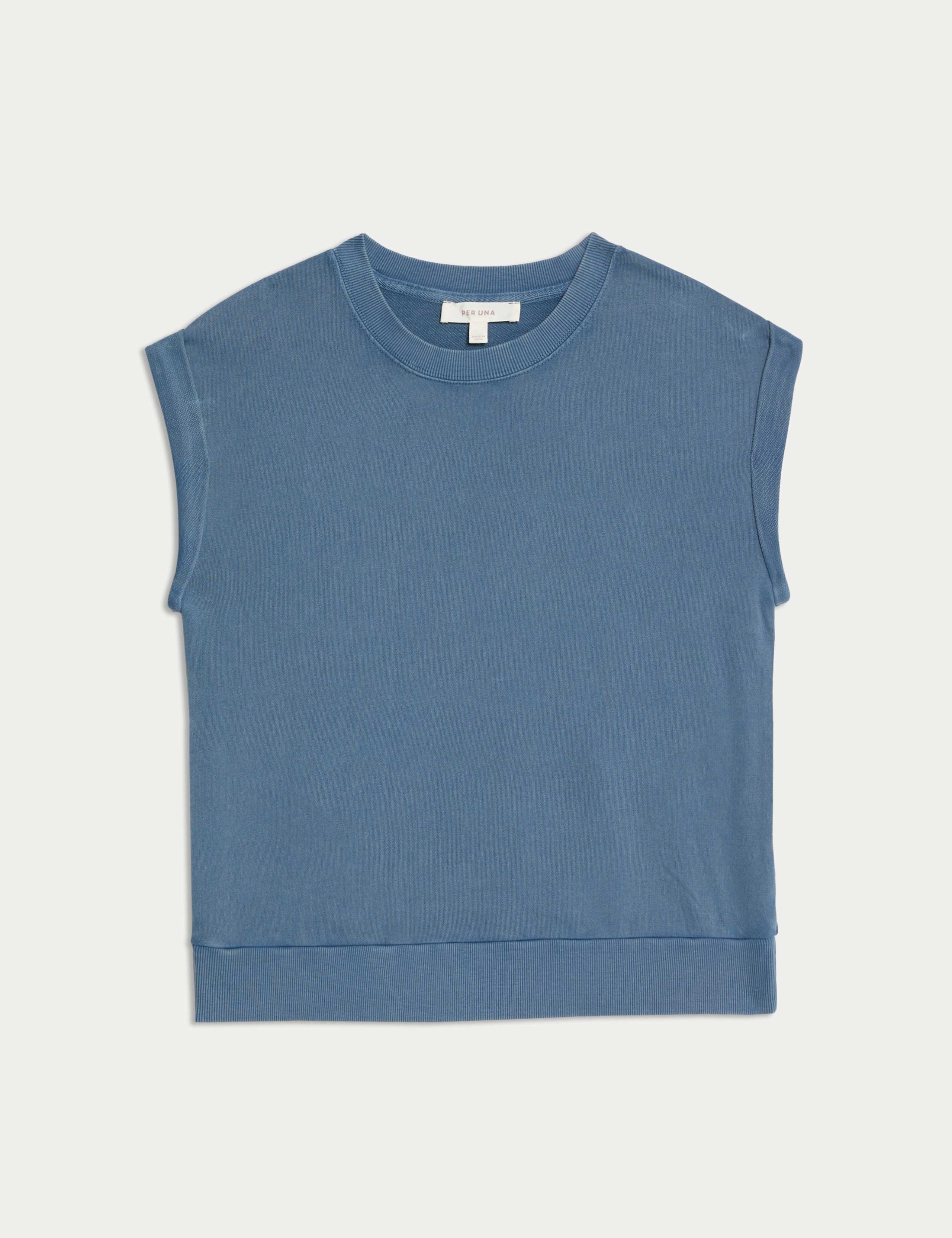 Pure Cotton Sleeveless Sweat-shirt 2 of 5