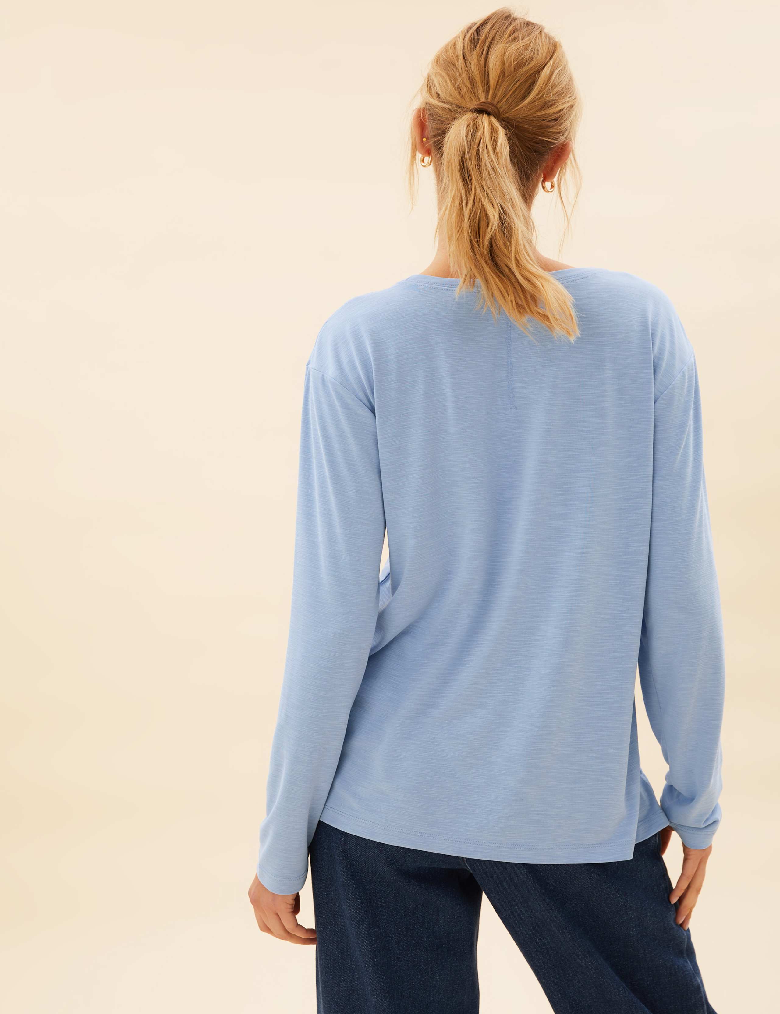 Modal Round Neck Long Sleeve Top 4 of 6
