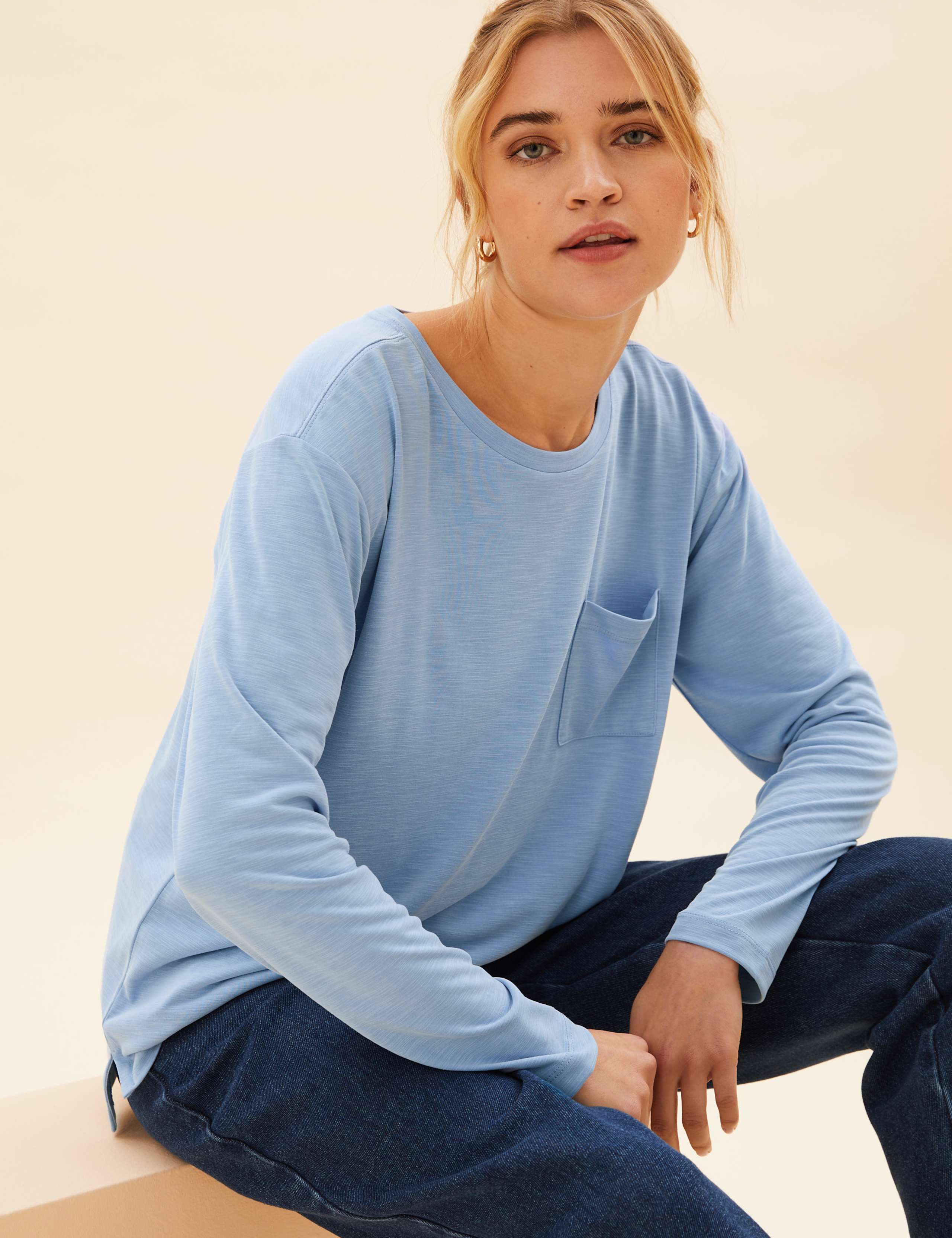 Modal Round Neck Long Sleeve Top 5 of 6