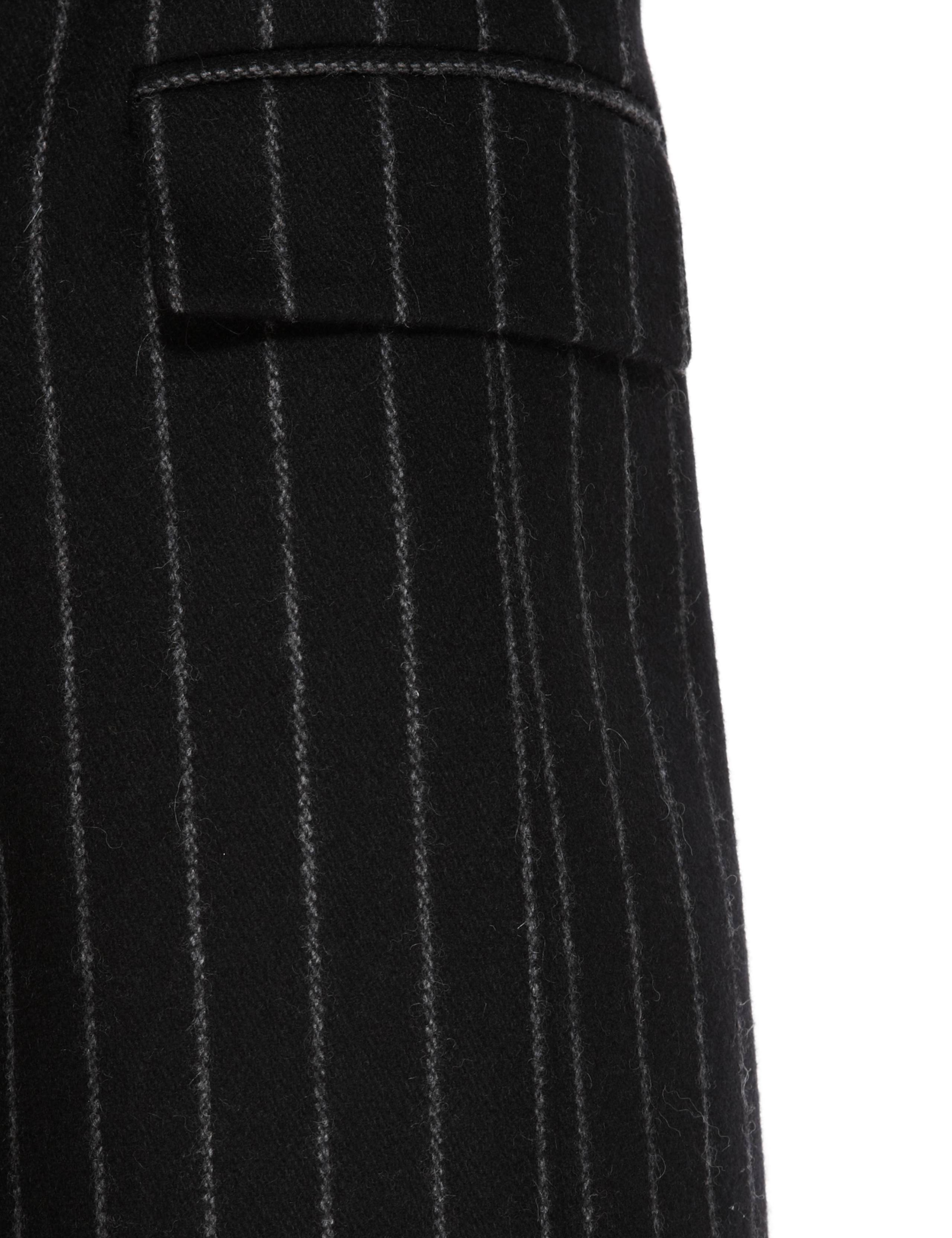 Wool Rich Peak Lapel Pinstriped Coat 8 of 10