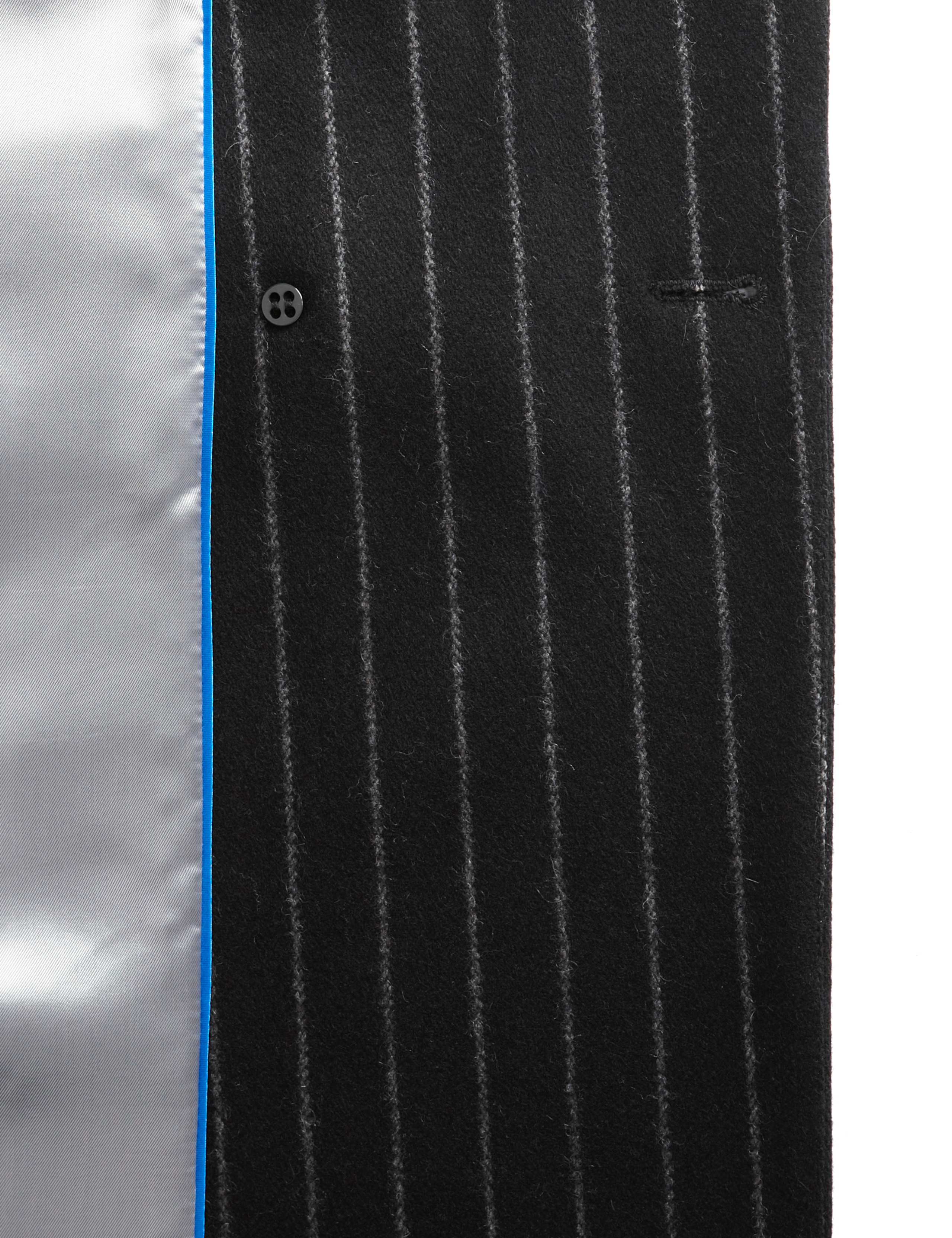 Wool Rich Peak Lapel Pinstriped Coat 10 of 10