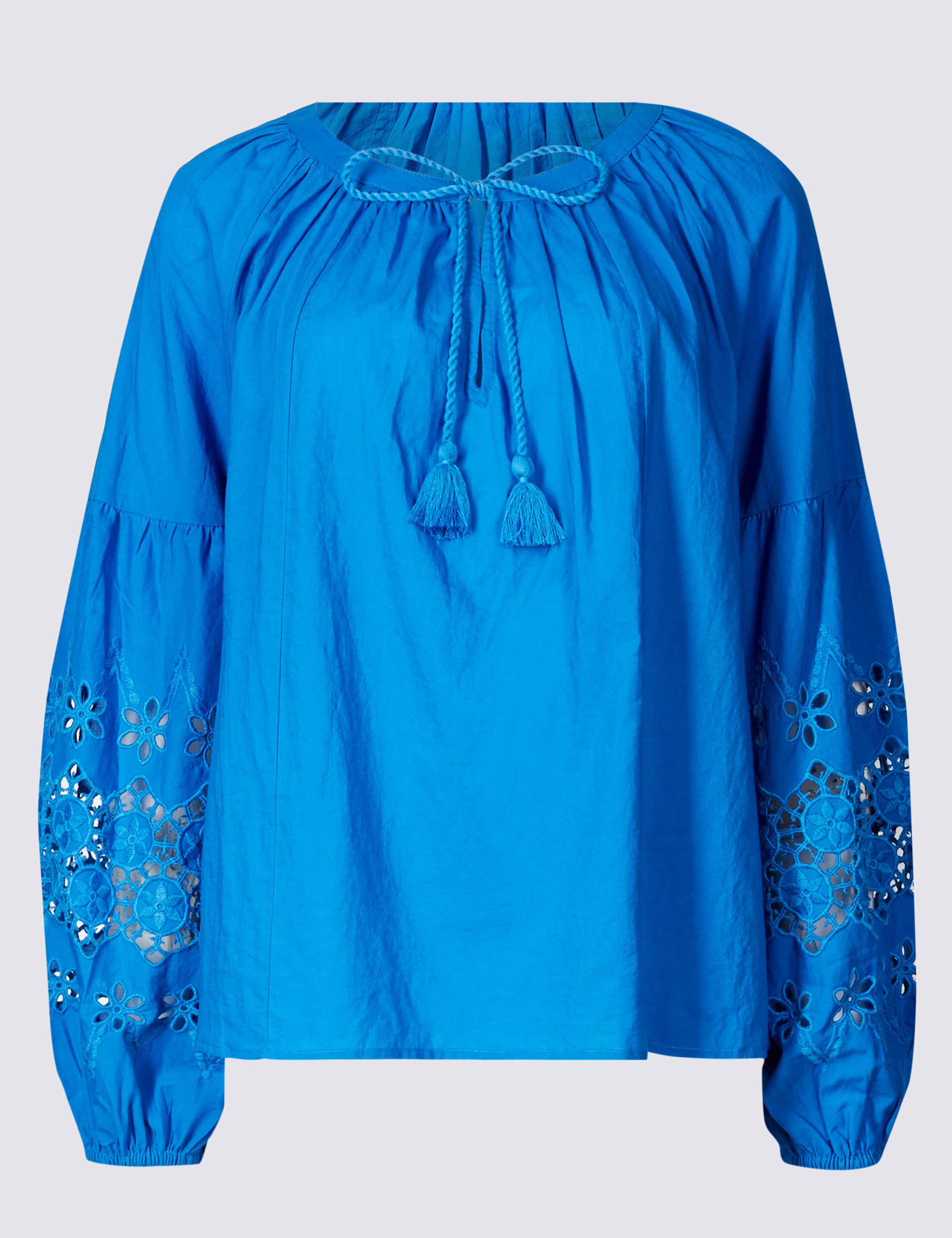 Pure Cotton Embroidered Sleeve Blouse 2 of 5