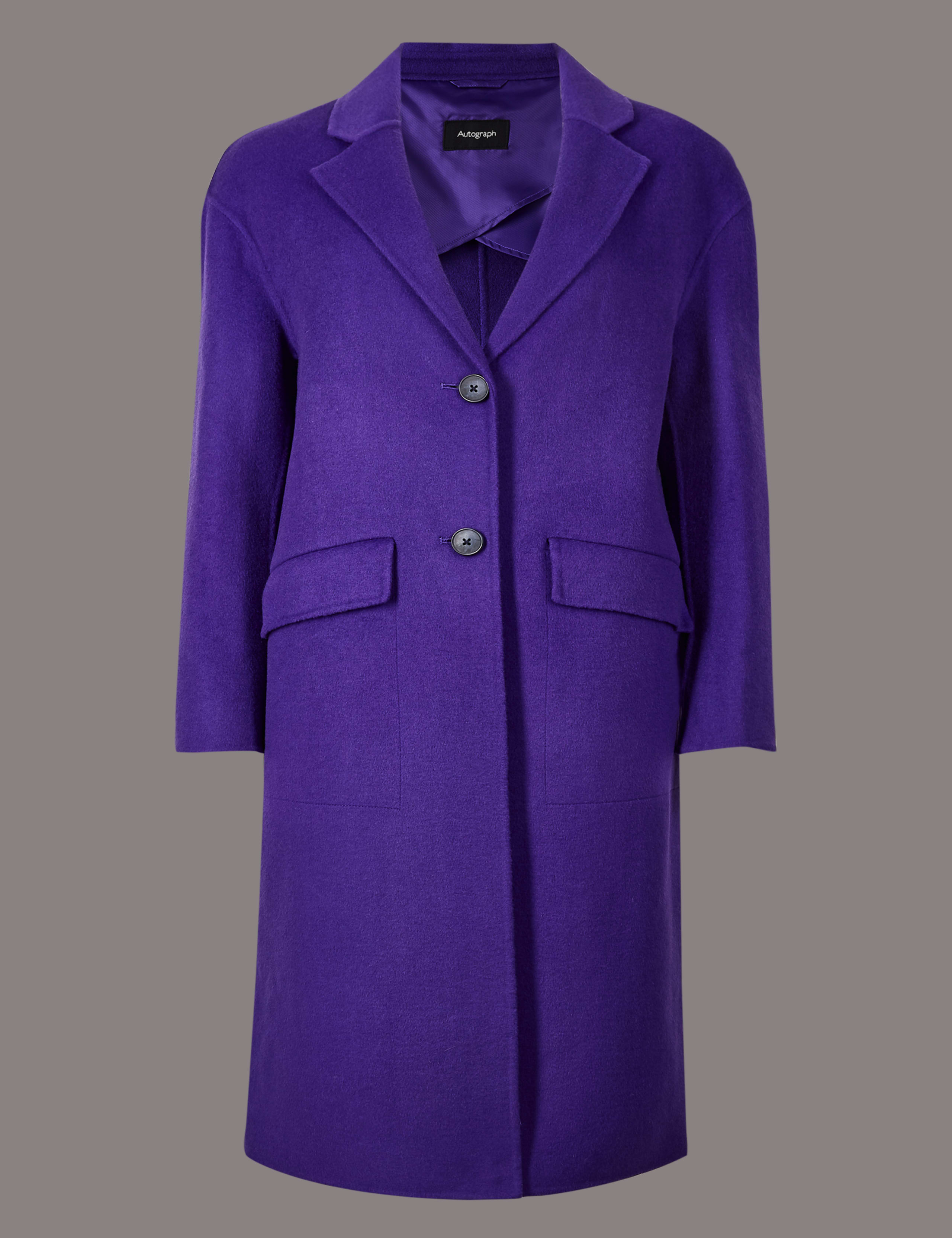 Wool Blend Single Breasted Coat 2 of 4