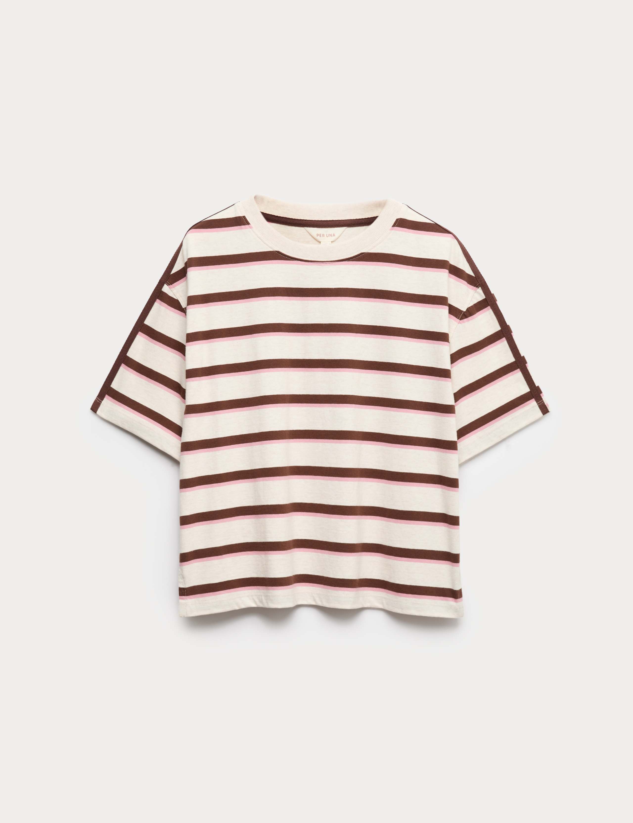 Pure Cotton Striped Boxy T-Shirt 2 of 6