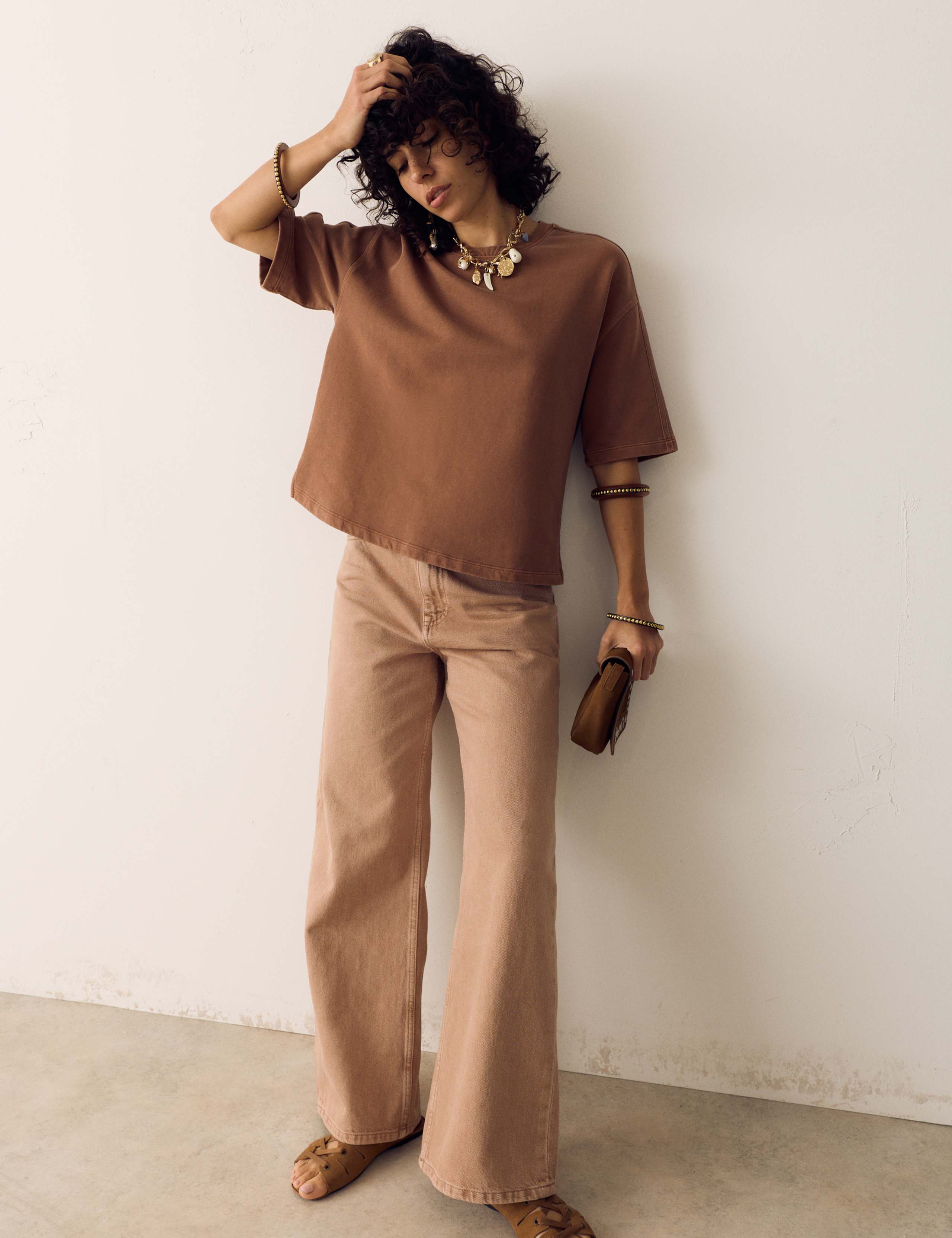 Pure Cotton Crew Neck Boxy Sweatshirt 1 of 5